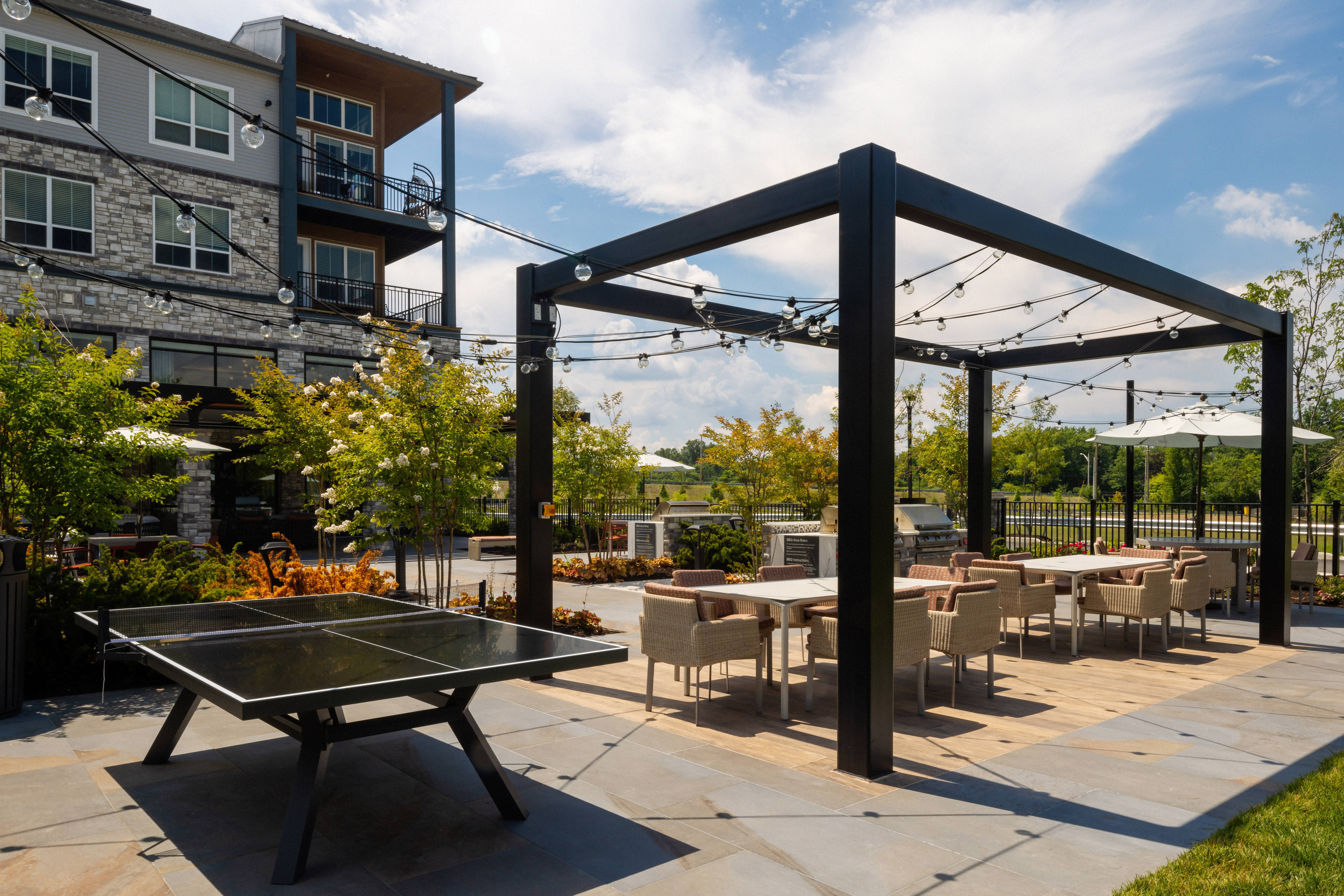 Grill area at Avalon Montville