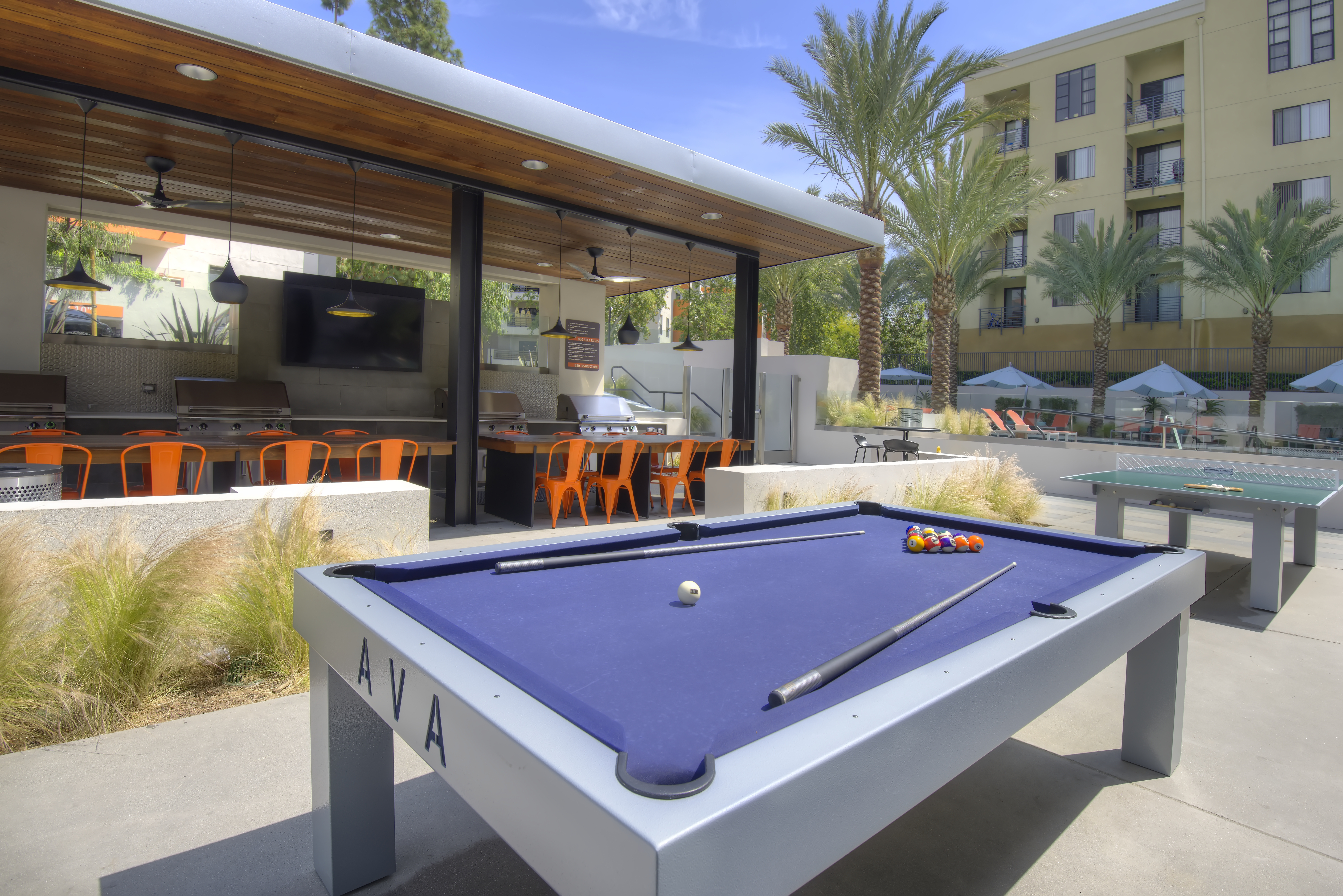 Grill area at Ava