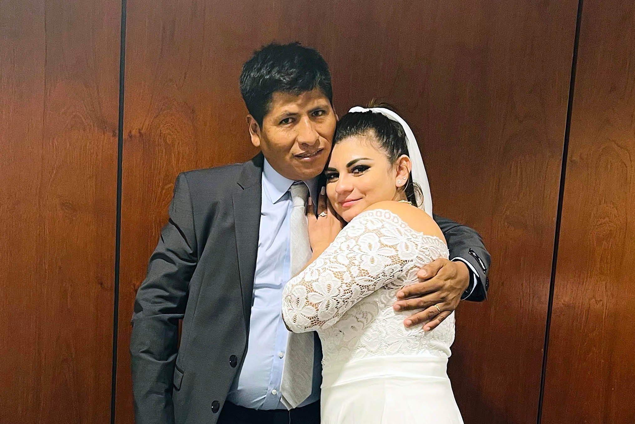 Julian Curo-Churata, left, with his wife Verónica Ramírez. Curo-Churata, 47, died Sept. 29 while in ICE custody in Louisiana, about three months after he was detained in Maryland.