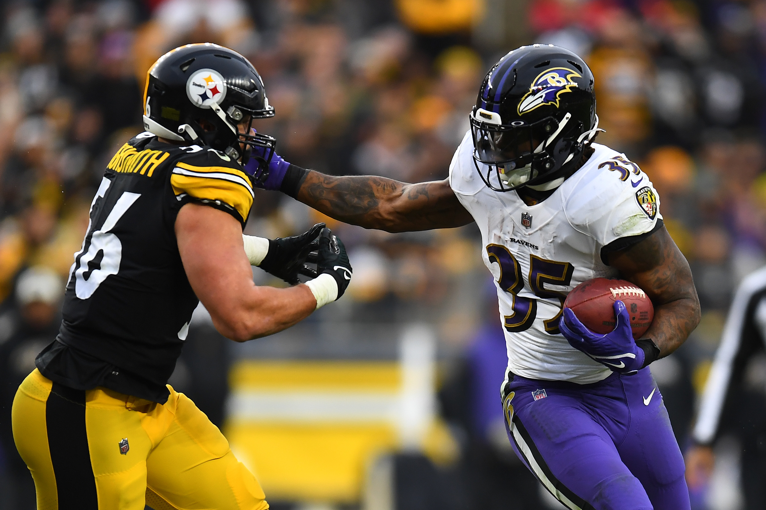 Without Jackson, Ravens rush by sloppy Steelers 16-14