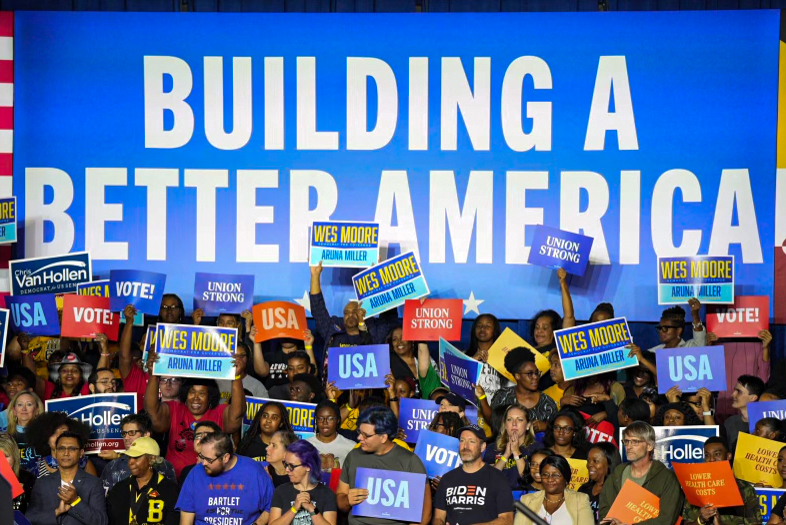 An image with Building A Better America banner