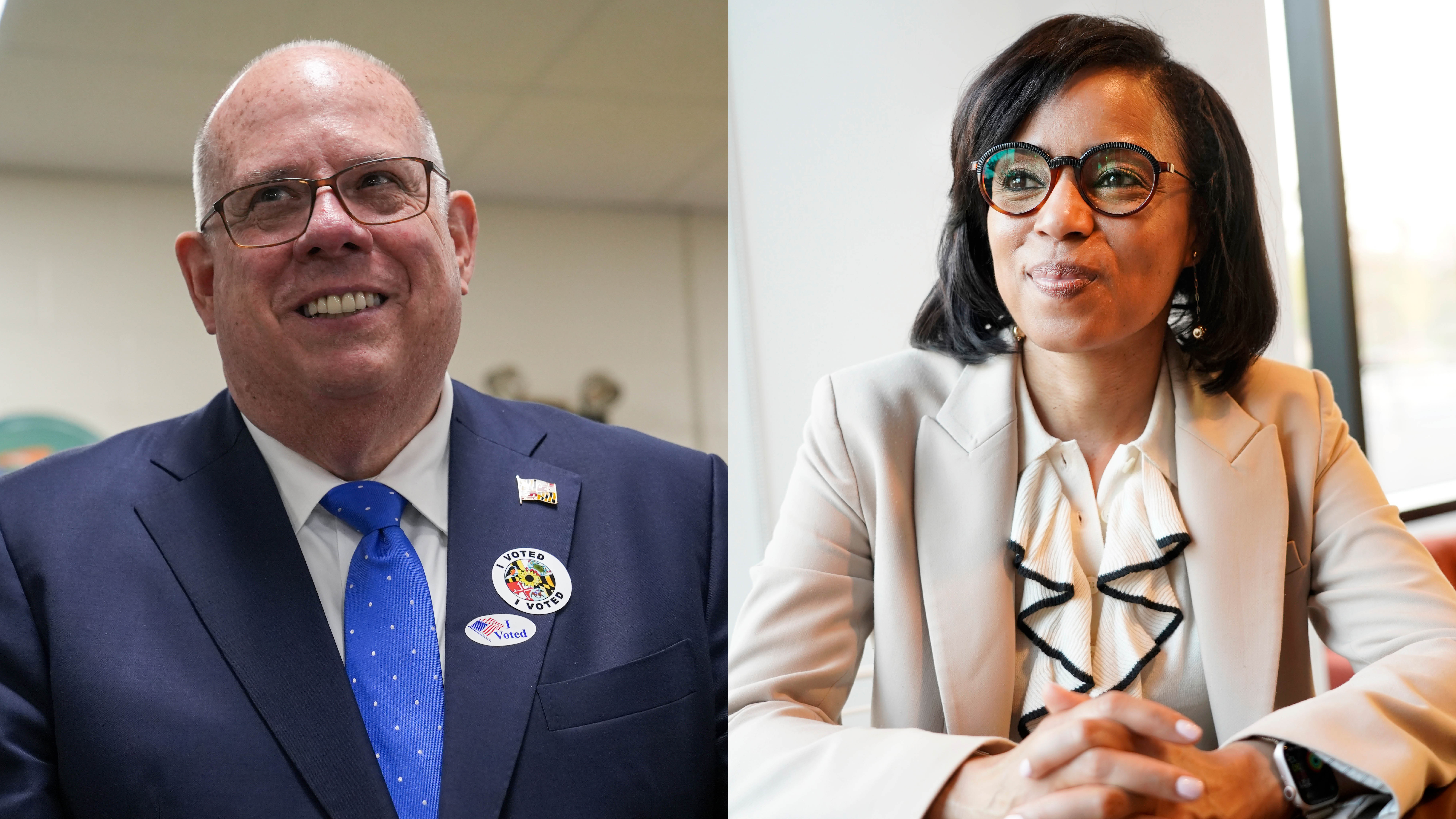 Larry Hogan and Angela Alsobrooks