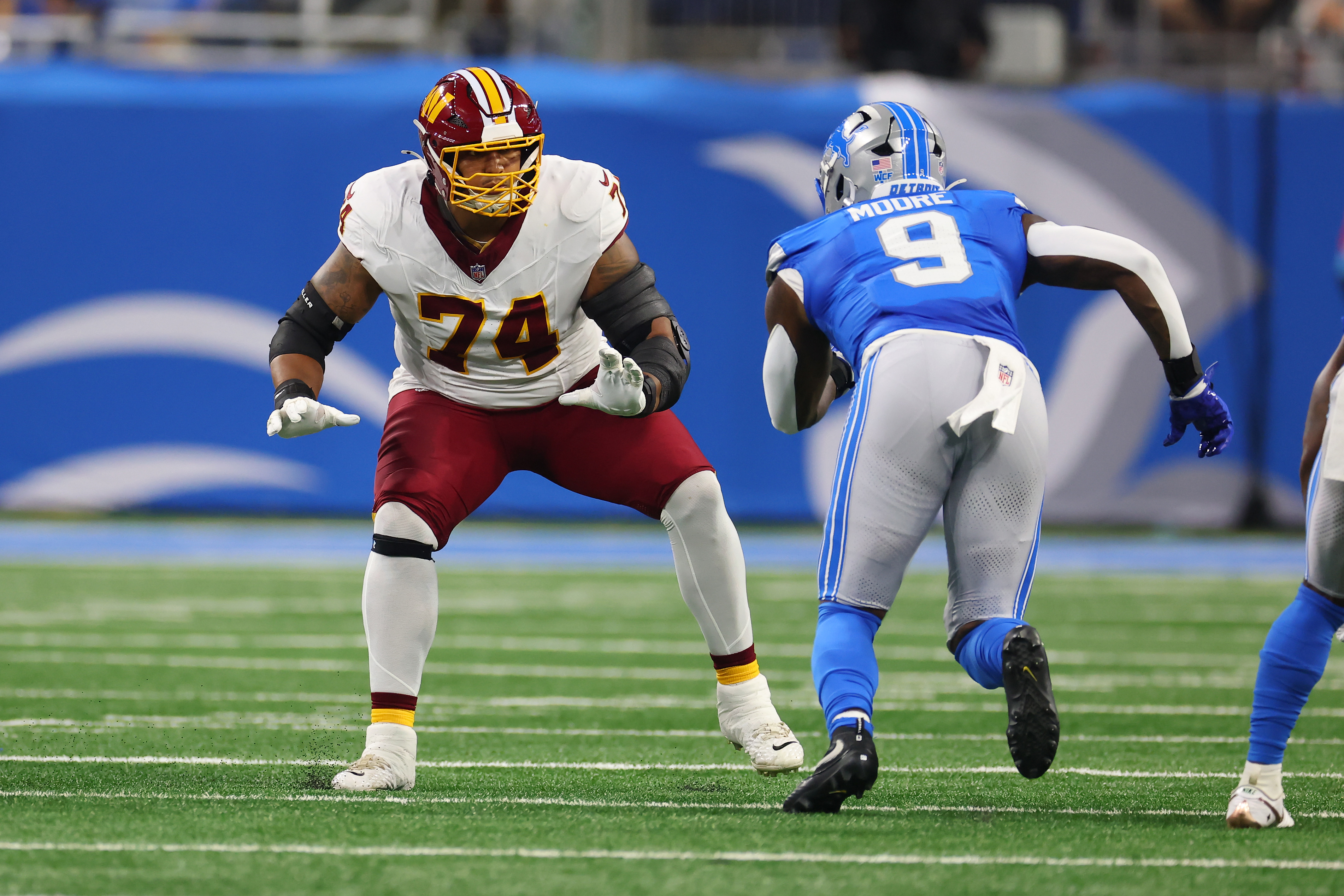 Washington's offensive line struggled again vs. Baltimore. Jayden Daniels says he can only worry about his own job.