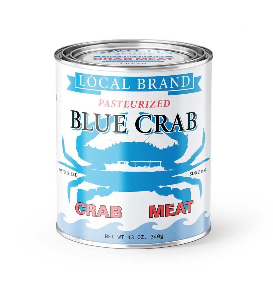 Blue crab tin candle