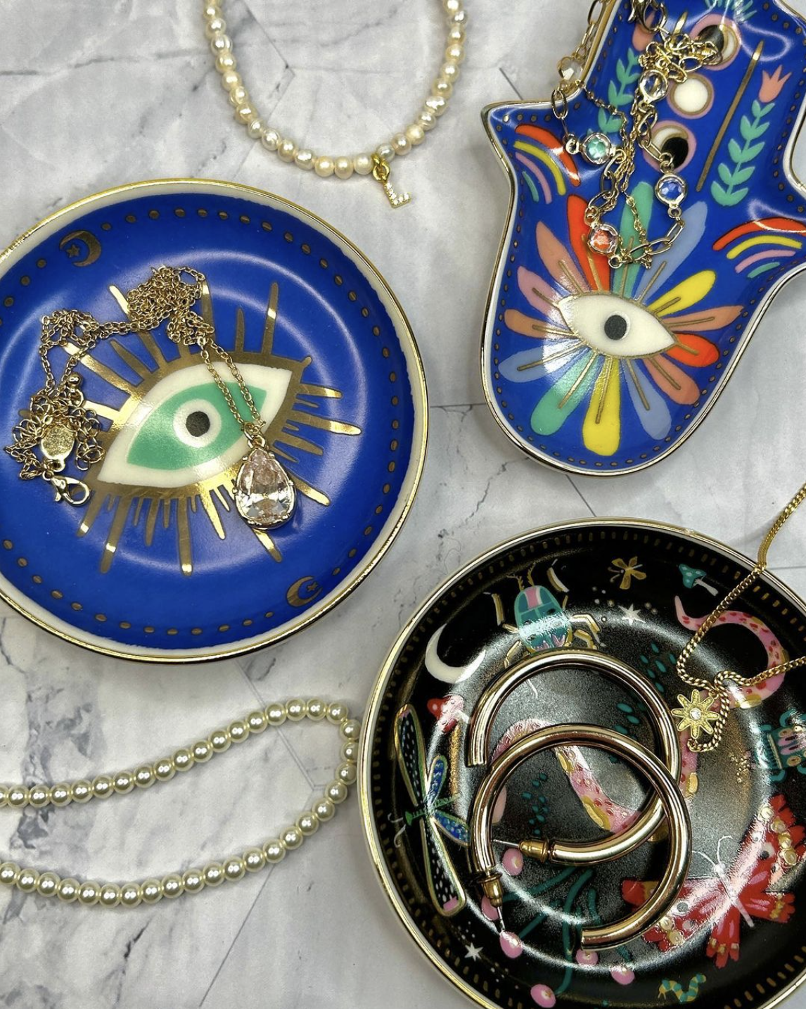 Jewelry dishes at Lou lou
