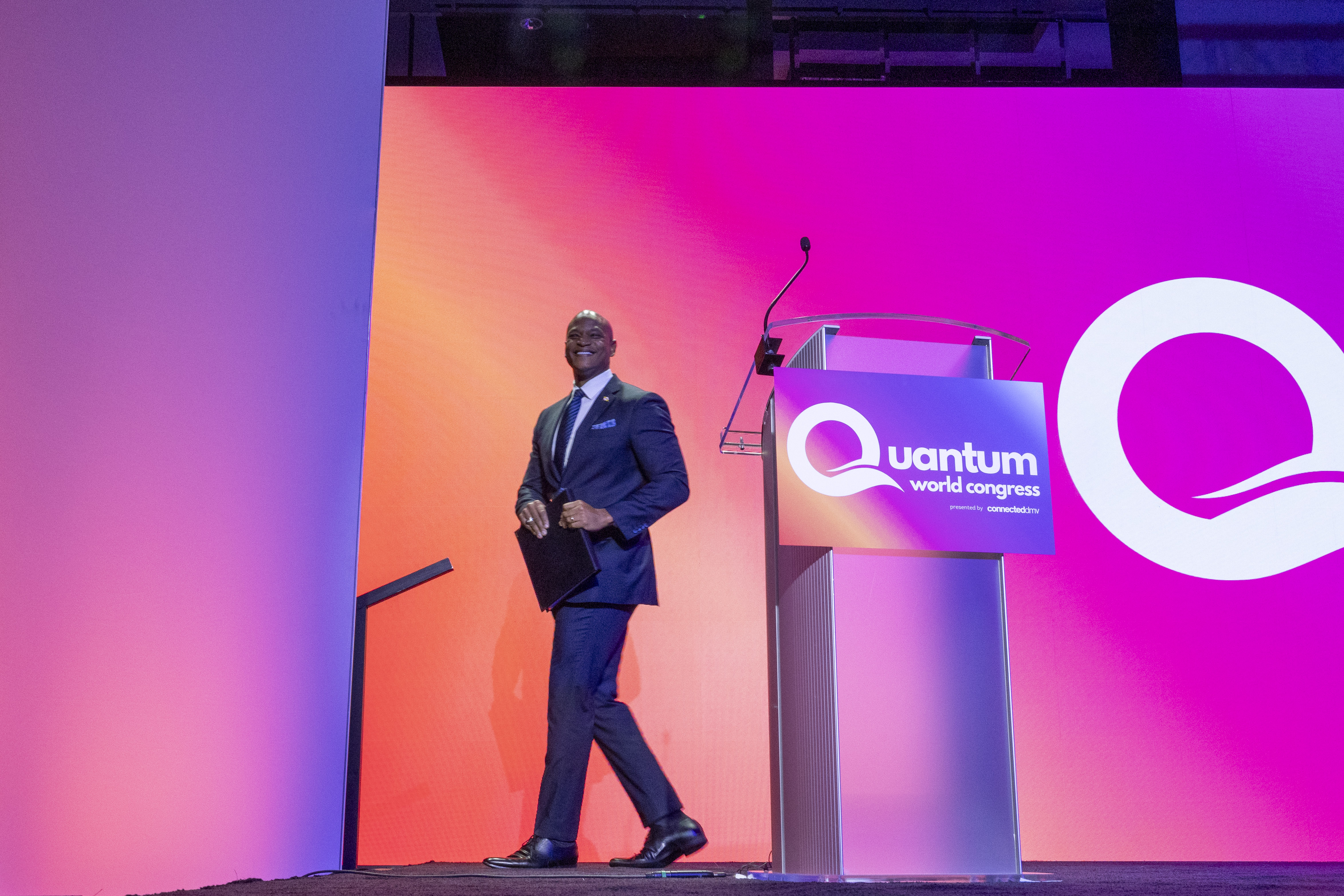 Gov. Wes Moore makes remarks on Thursday, September 24, 2026 in College Park, MD during the Quantum World Congress. The Quantum World Congress gathered together quantum computing scientists, CEOs, governments, and investors for lectures and exhibitions.