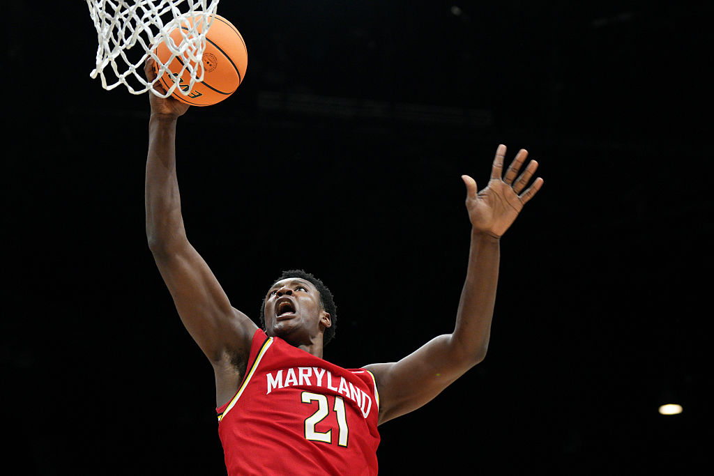 Pharrel Payne shoots against the Gonzaga Bulldogs in the second half of their game during the Players Era Championship basketball tournament on Nov. 25.