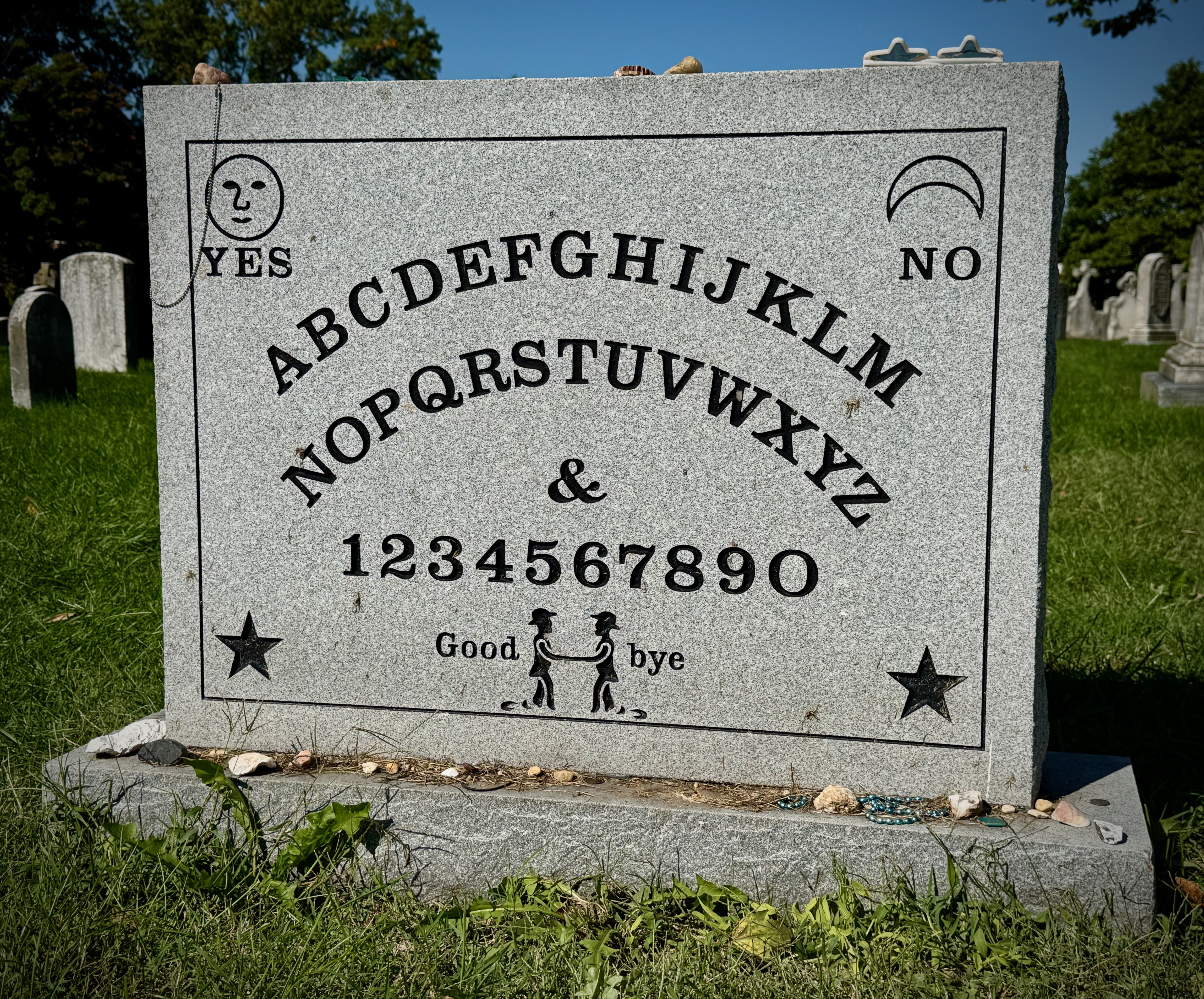 The Ouija board gravestone of Elijah Jefferson Bond, who patented the device, is now the most-visited landmark in Baltimore’s Green Mount Cemetery, according to Talking Board Historical Society chairman of the board and founder Robert Murch.