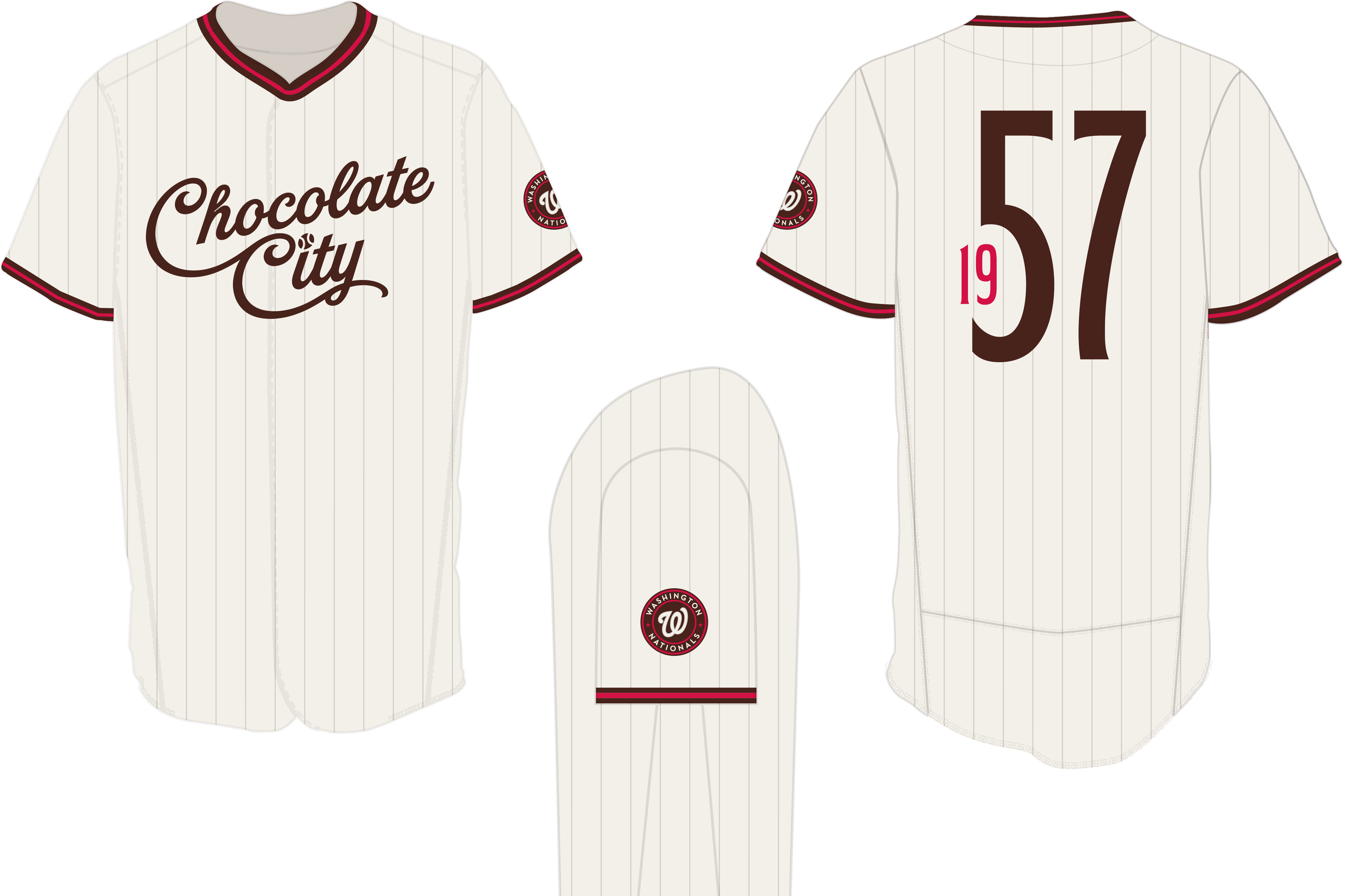 The Washington Nationals are celebrating African American Heritage Night on Wednesday, Aug. 26. This photo is of the "Chocolate City" jersey that they're giving out to a limited number of fans.