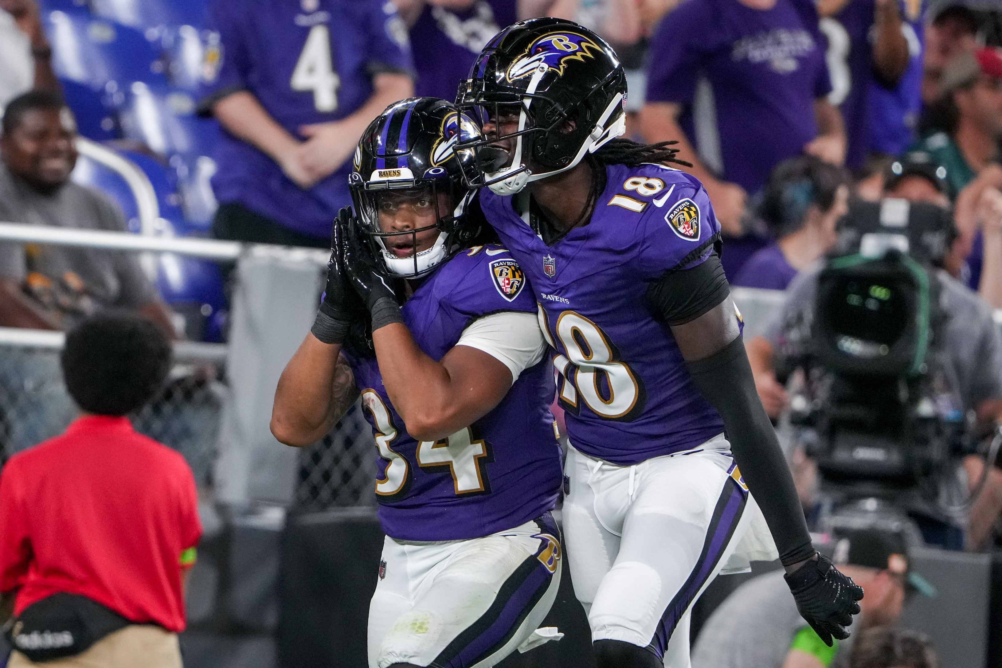 Baltimore Ravens wide receiver Dontay Demus Jr. runs a route during the  first half of a preseason NFL football game, Saturday, Aug. 12, 2023, in  Baltimore. (AP Photo/Julio Cortez Stock Photo - Alamy