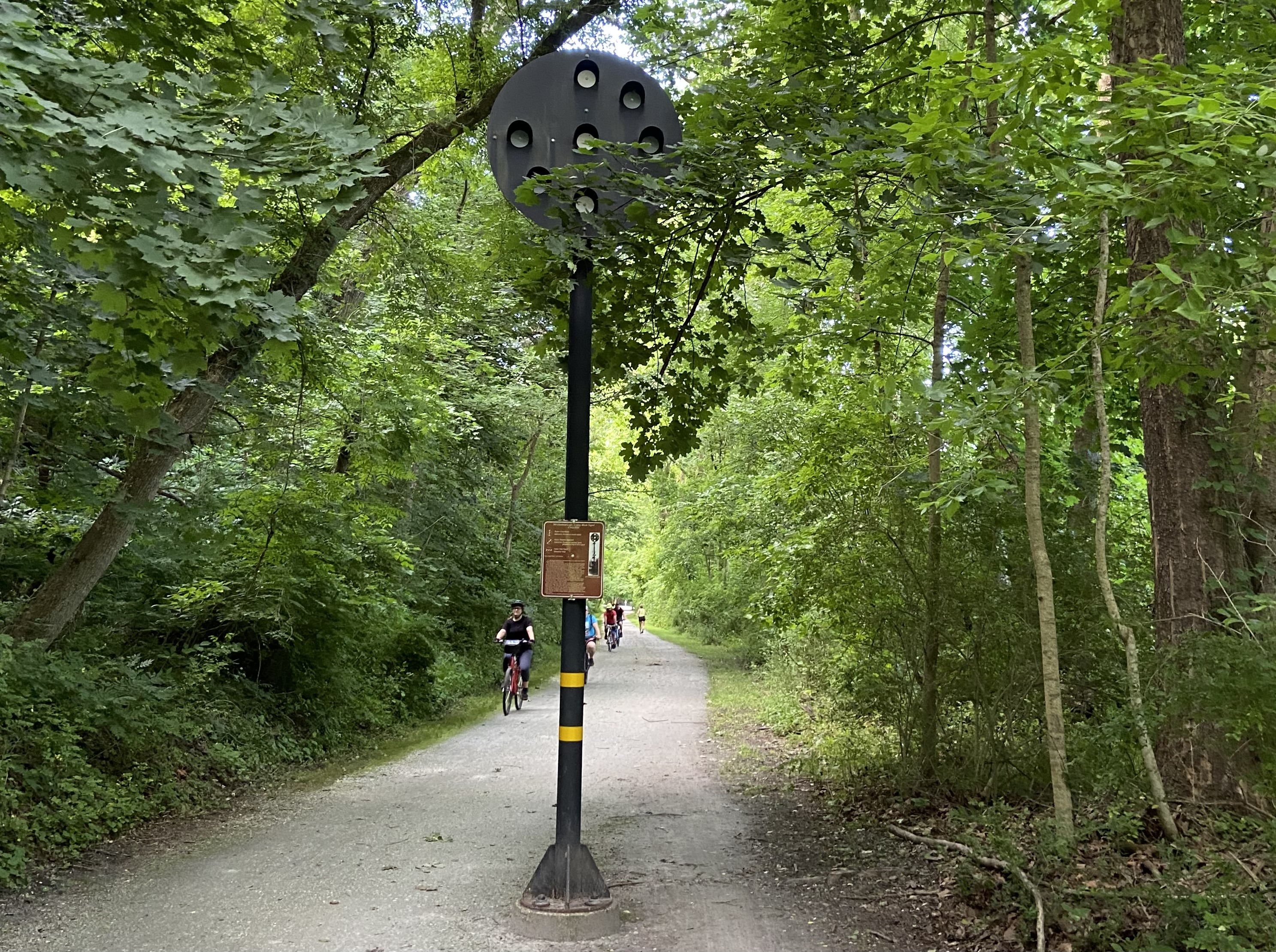 The Northern Central Railroad Trail is a converted railbed that covers 19.7 miles in Maryland.