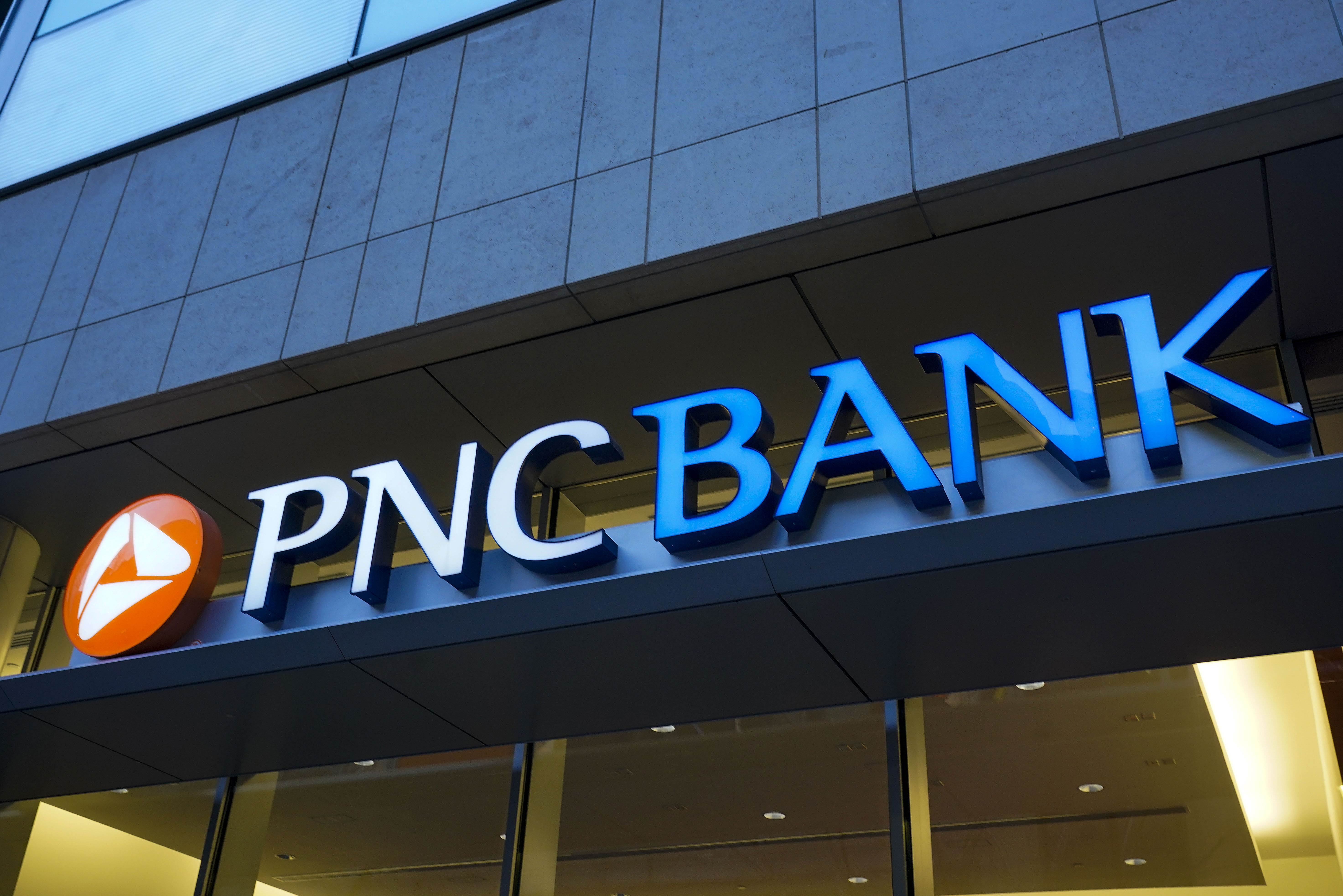 FILE - This is the sign on a PNC Bank in downtown Pittsburgh on Wednesday, Jan. 12, 2022.
