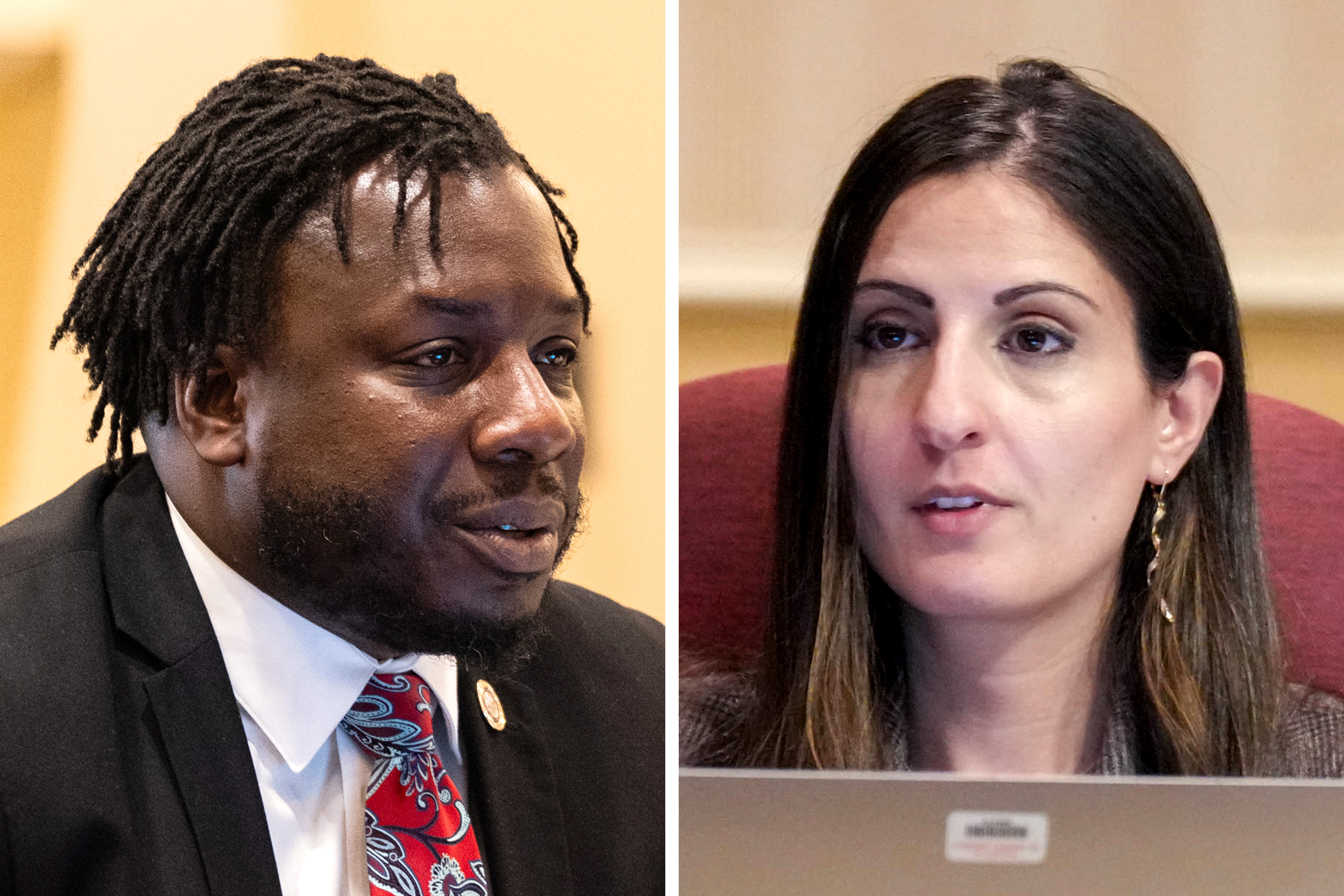 Del. Malcolm Ruff, left, and Sen. Dalya Attar.