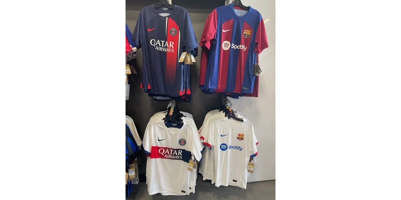 Soccer Post in Towson is a one-stop shop for soccer players and fans. One of its popular items are jerseys from international teams.