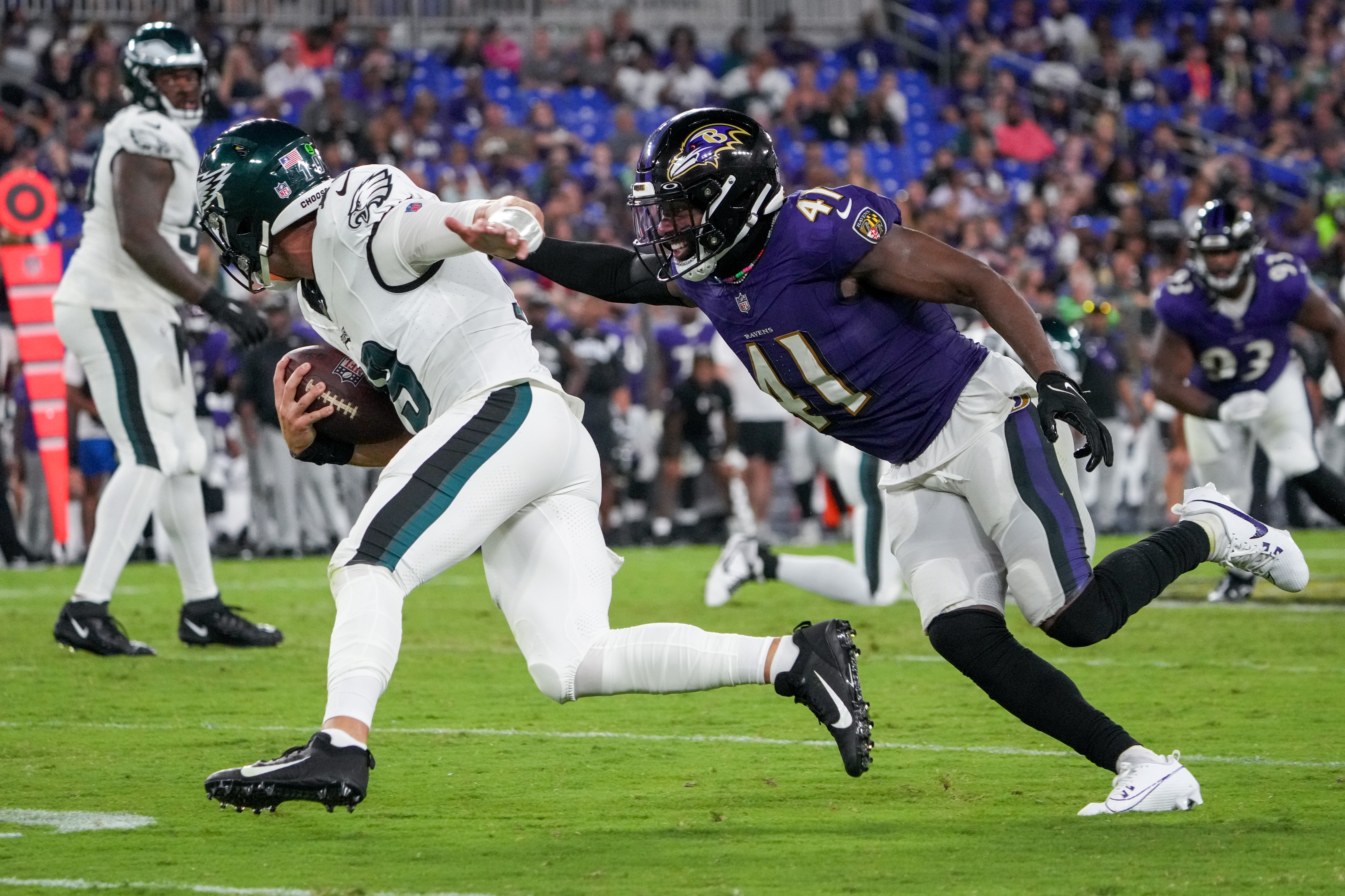 Eagles fall short, Ravens win 24th consecutive preseason game, 20