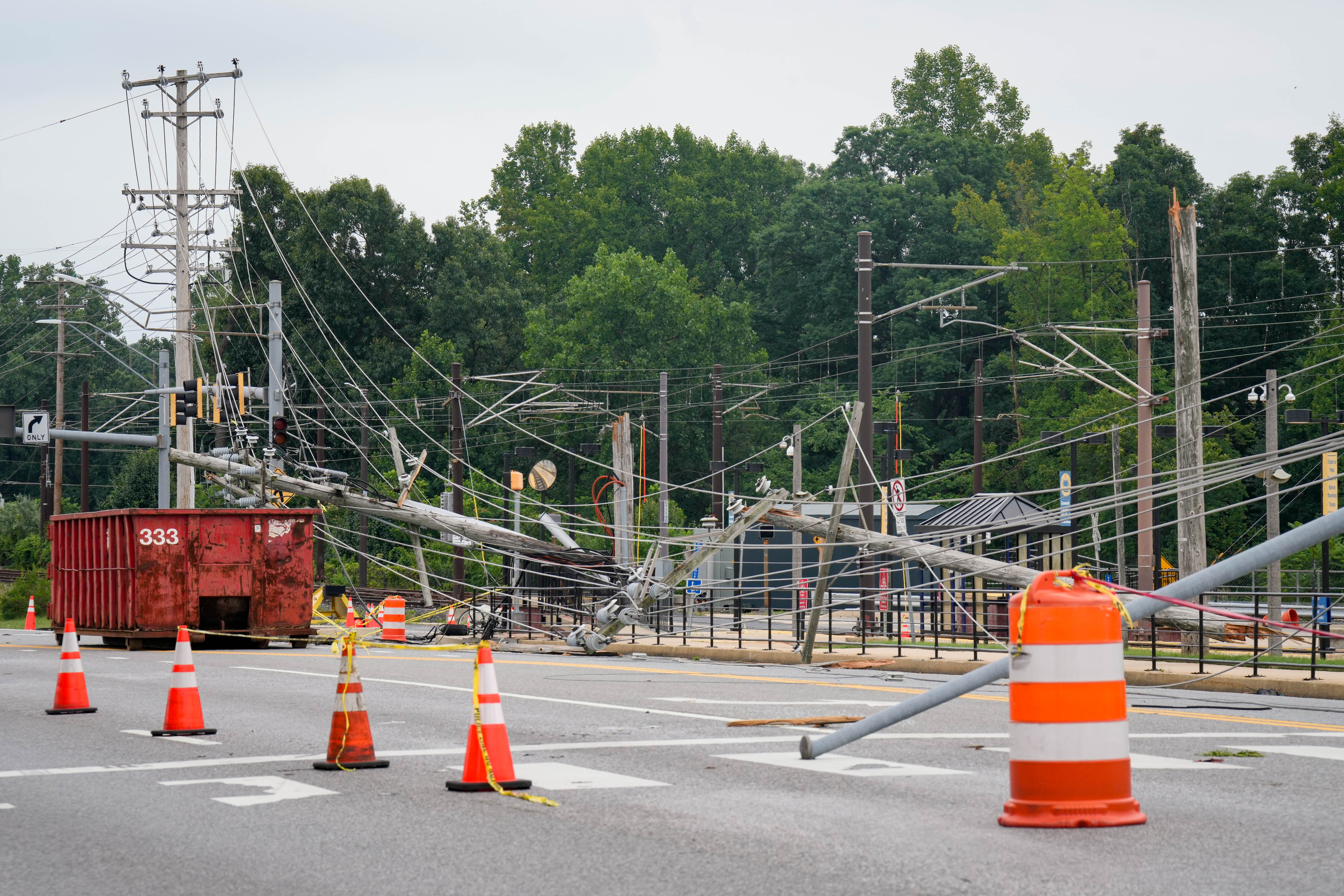 Repairs at storm-damaged Anne Arundel light rail station may take days, officials say