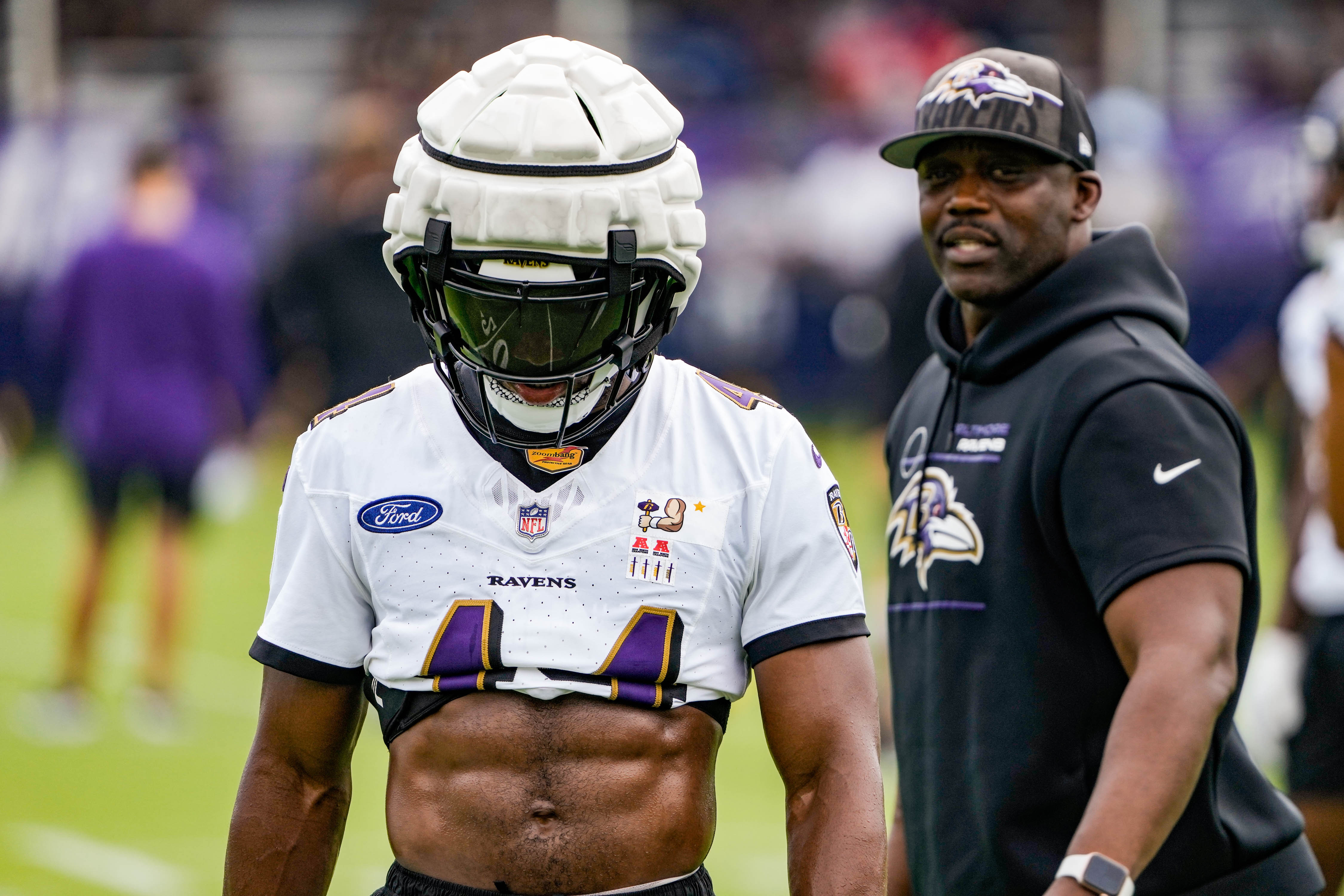 Baltimore Ravens cornerback Brandon Stephens (21) defends against the New  York Giants during an NFL football game Sunday, Oct. 16, 2022, in East  Rutherford, N.J. (AP Photo/Adam Hunger Stock Photo - Alamy