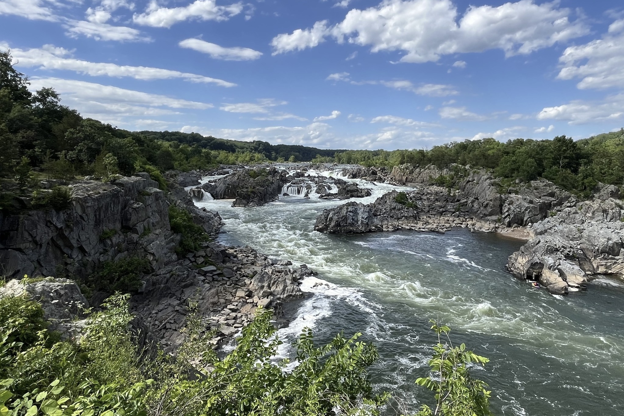 A 22-year-old man died Sunday while kayaking the Potomac River near Great Falls..
