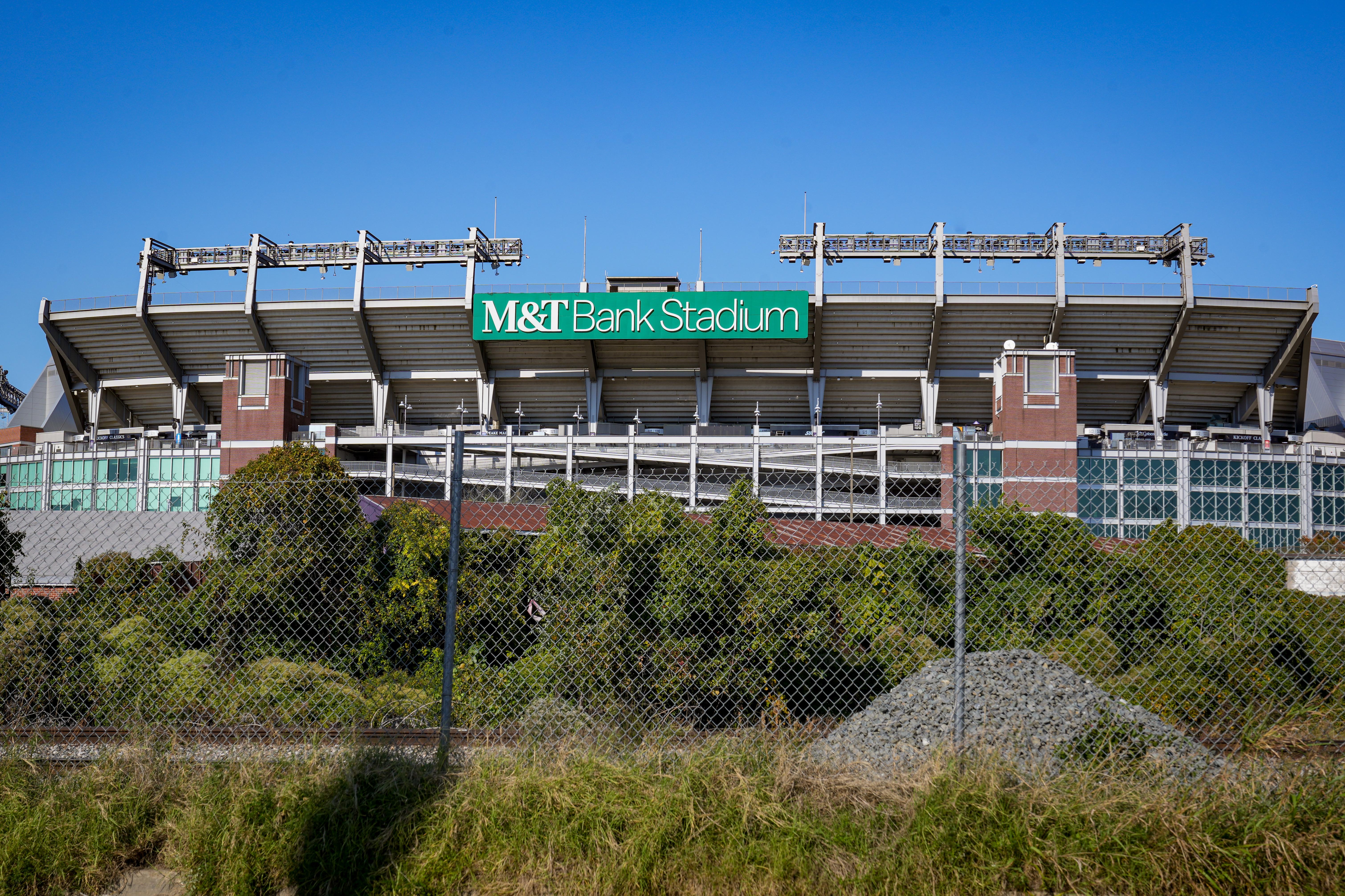 Mt Bank Stadium Sign In Baltimore Stock Photo - Download Image Now