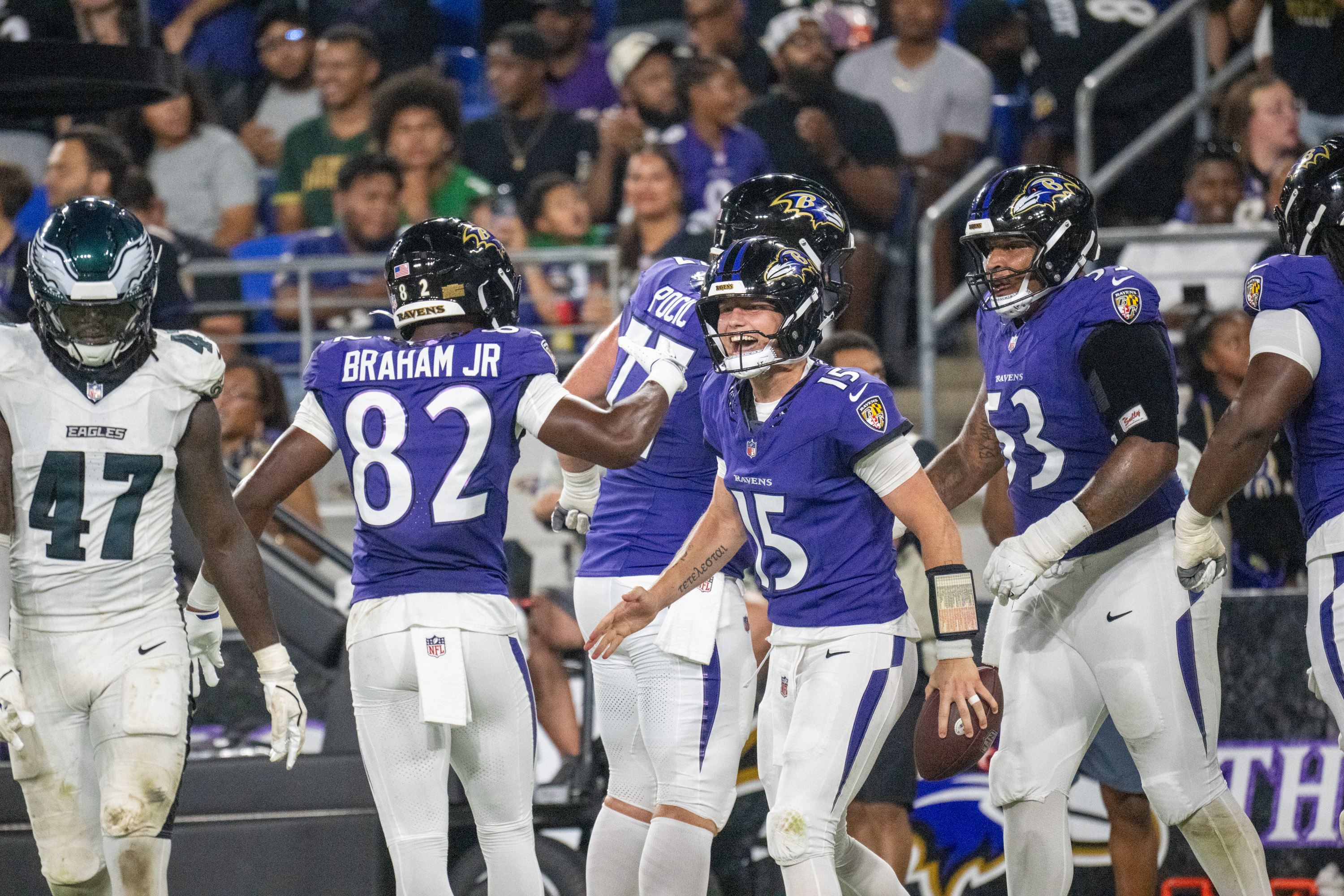 Kyle Goon: Why a Ravens preseason touchdown meant the world to QB Austin Reed (and his baby girls)