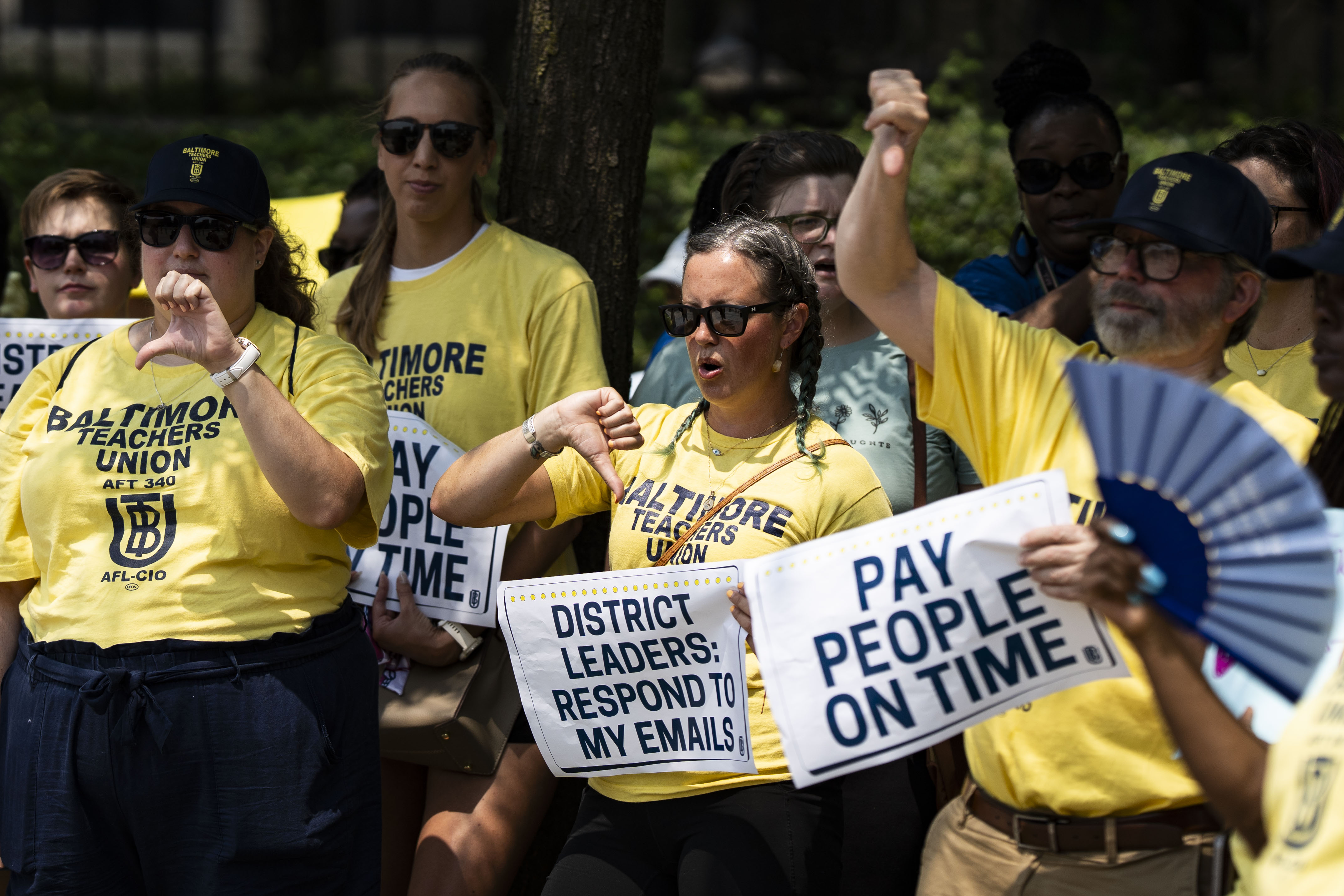 Baltimore Teachers Union demands missing pay for dozens of members
