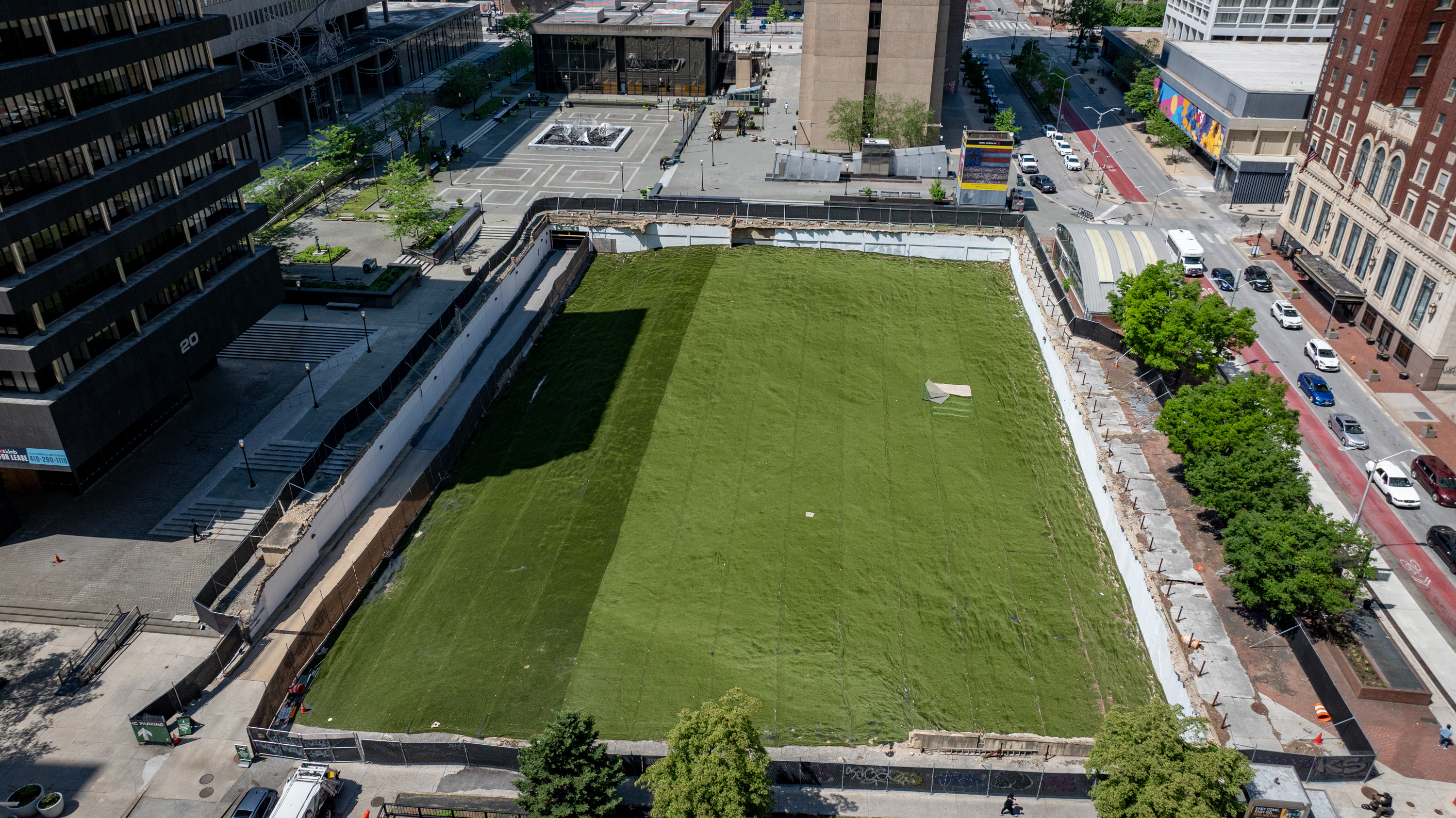 Downtown Baltimore's big pit could finally get filled in