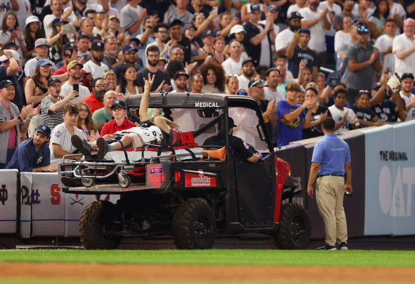 Cameraman at Yankee Stadium injured by wild throw from Orioles shortstop Gunnar  Henderson