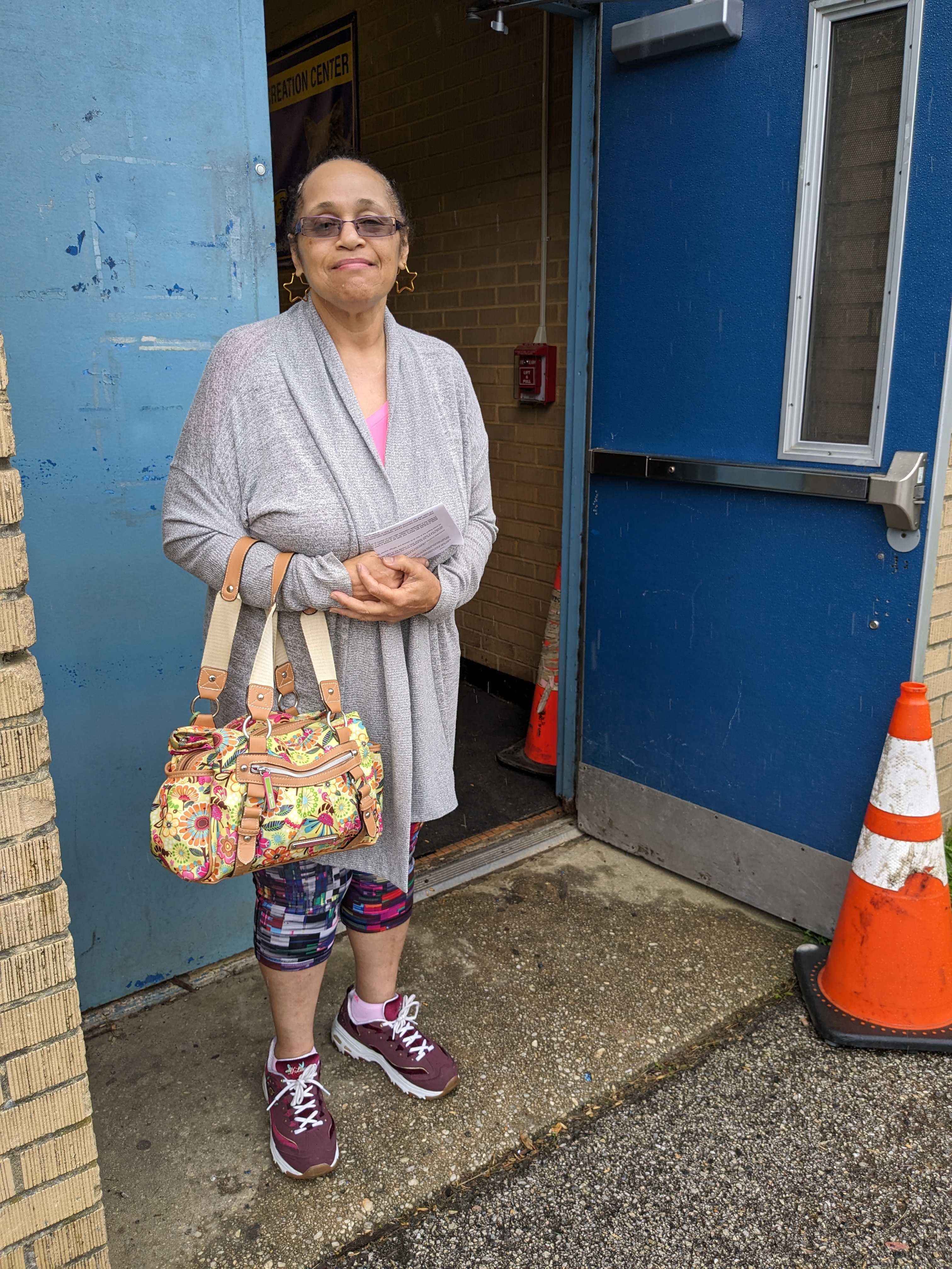 Patricia Smith at the Woodhome Recreation Center in Northeast Baltimore. (Giacomo Bologna/The Baltimore Banner)