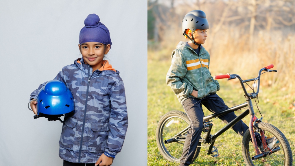 bike helmets for sikh kids Helmet MultiSport Helmet Metallic Blue Brampton Mother Creates Helmets For