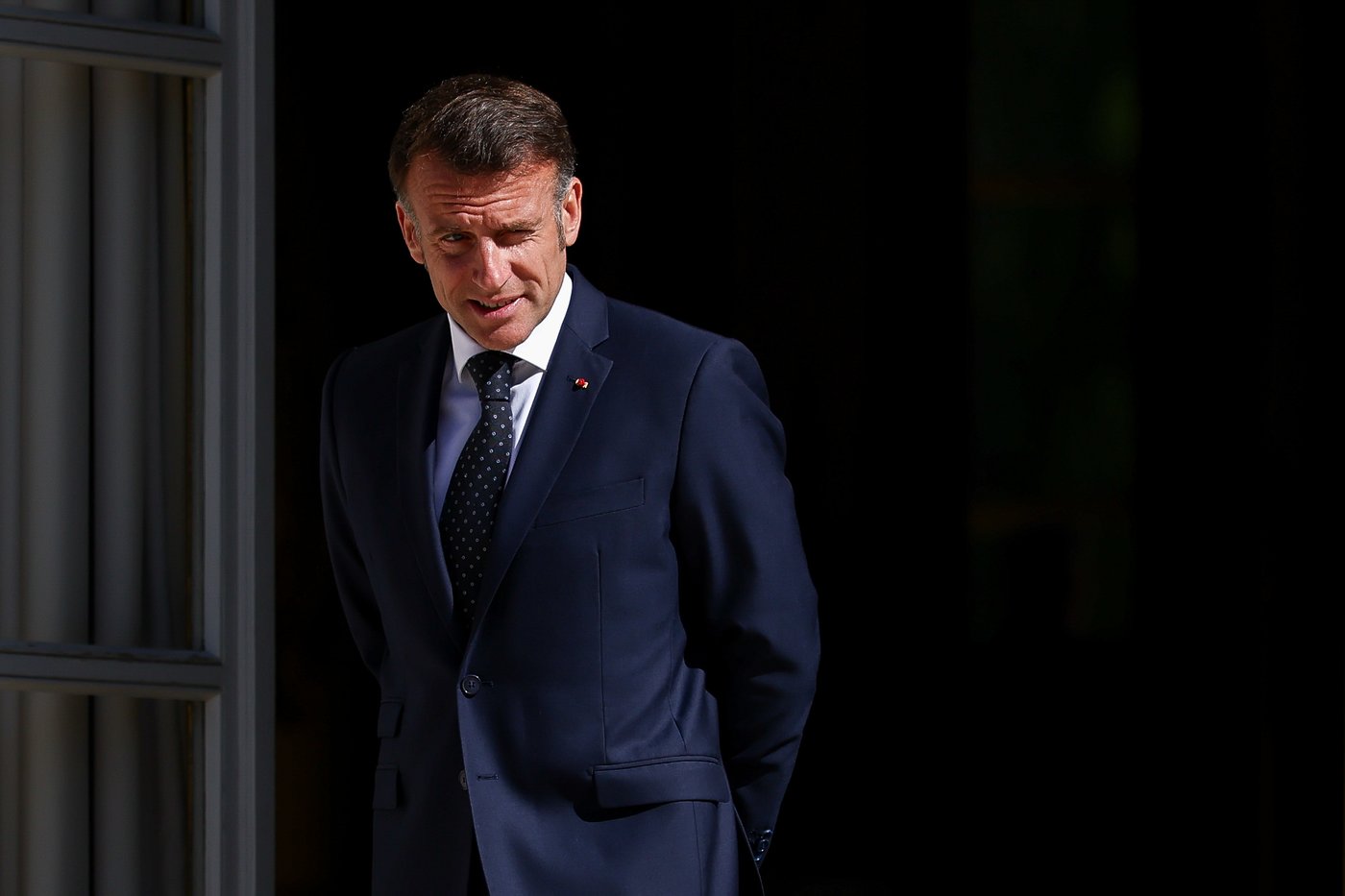 Macron says French Navy, backed by the U.K., intercepted a sanctioned tanker from Russia