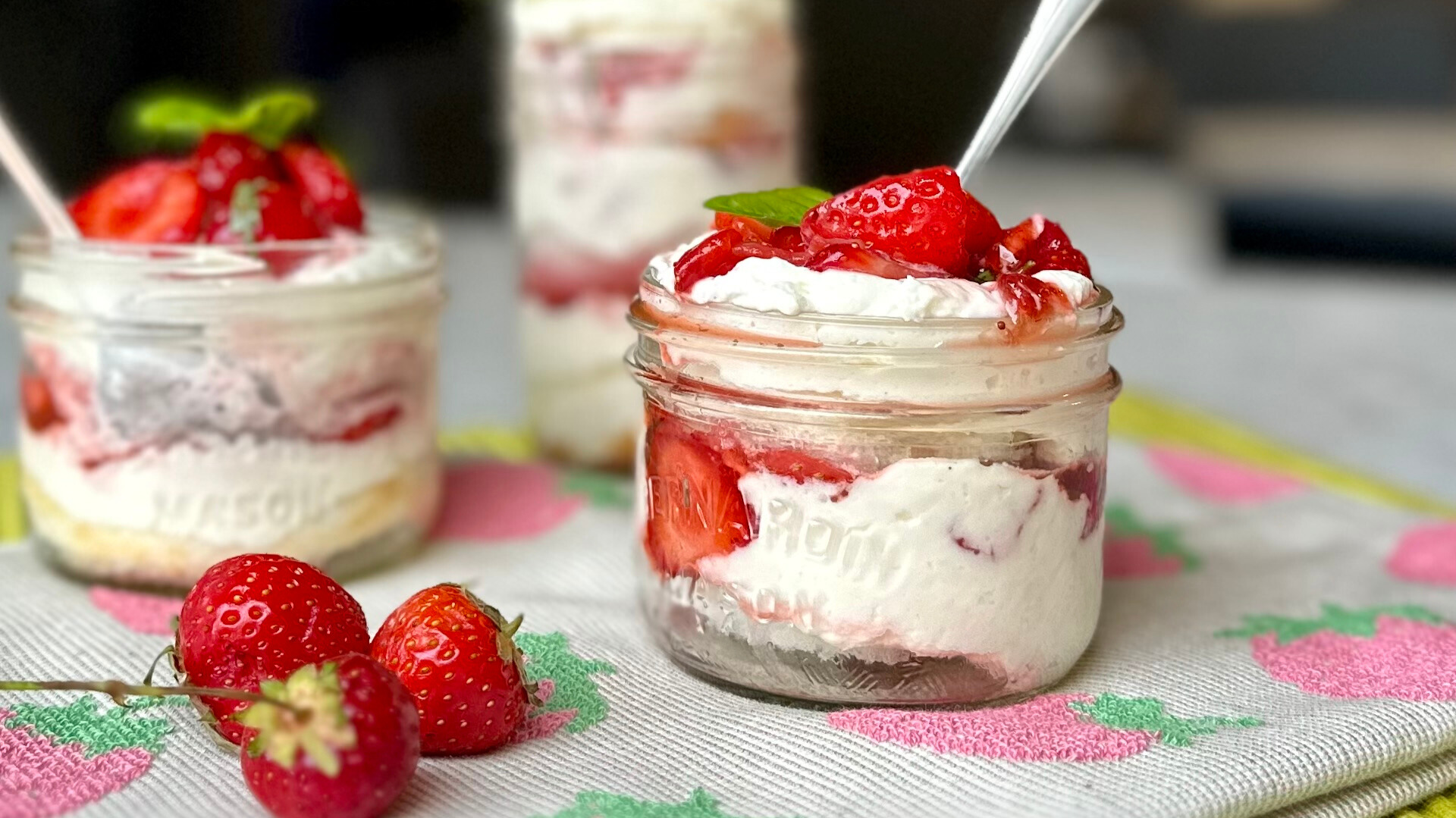Anna Olson's Strawberry Basil Shortcake Trifles