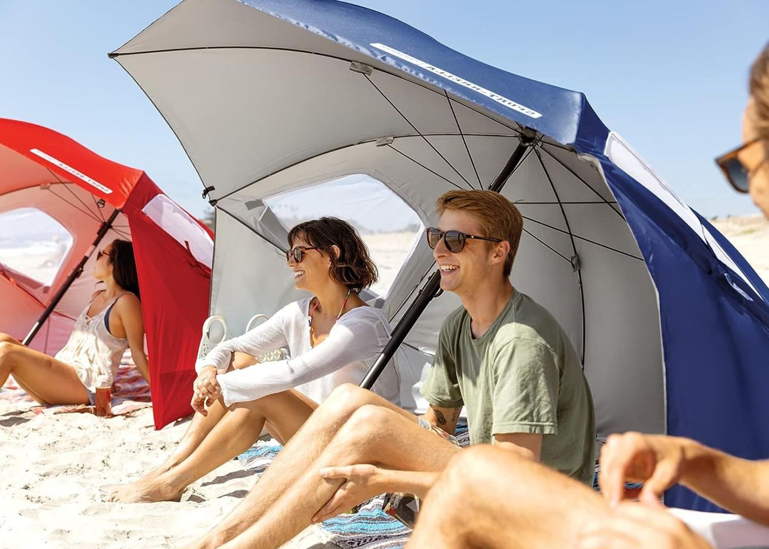 Uquip Tente de Plage - Speedy XL - pétrole/gris