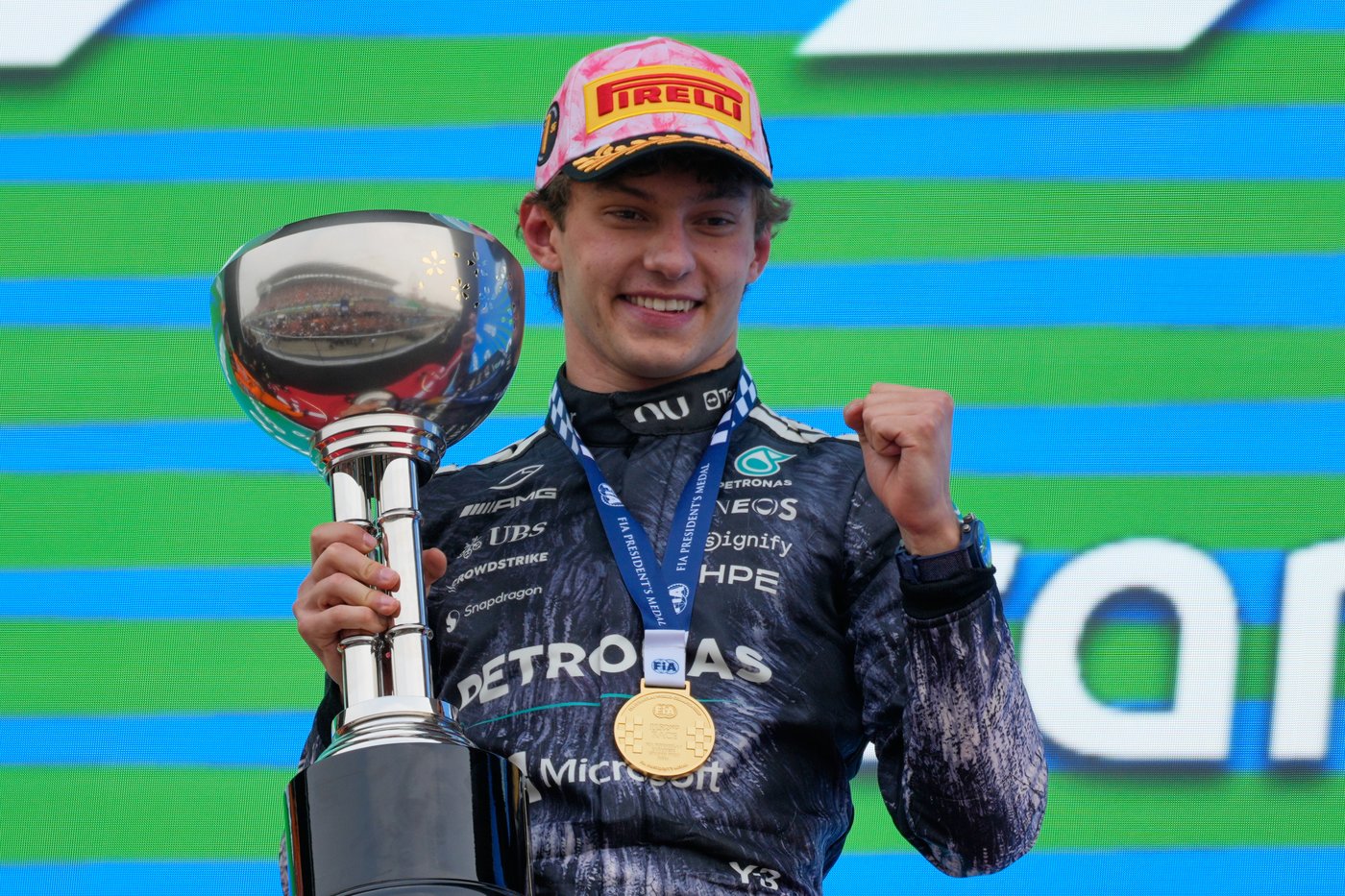 Kimi Antonelli of Mercedes wins Japanese GP