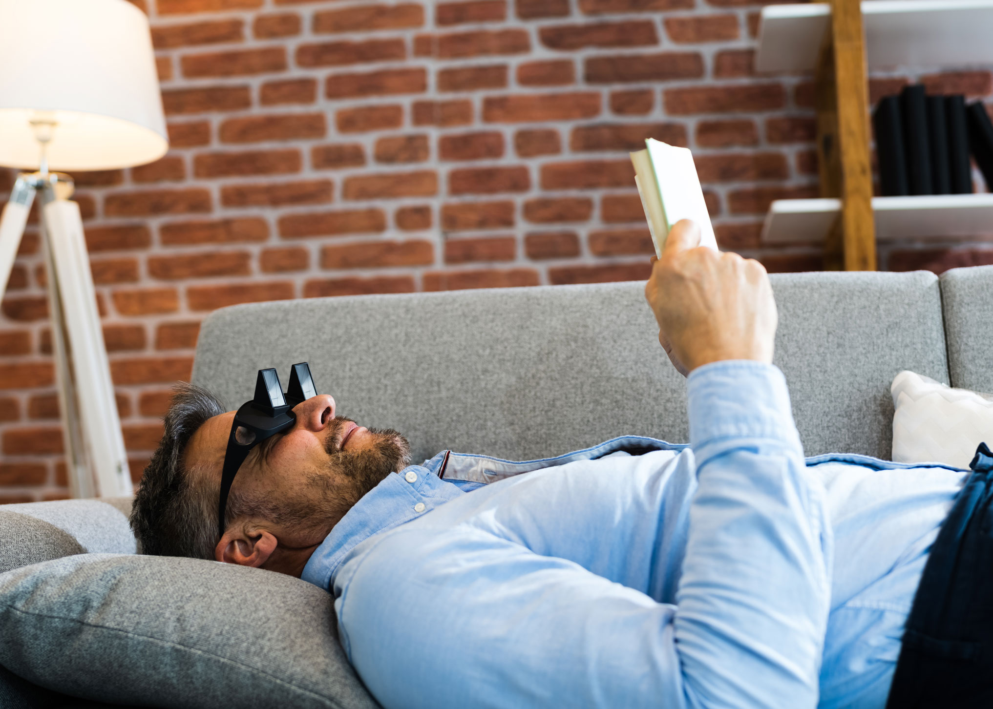 Lunettes Paresseuses à Prisme 90° – Lunettes De Lecture Miroir Horizontal Pour Lit, TV, Pêche, Verre Optique HD Anti-Fatigue