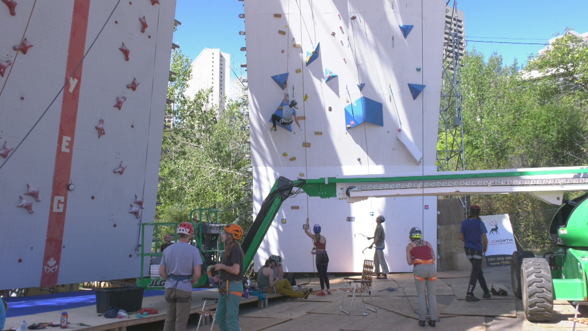 ‘We’re Team North America’: Edmonton climbing camp trains young Canadian and American athletes