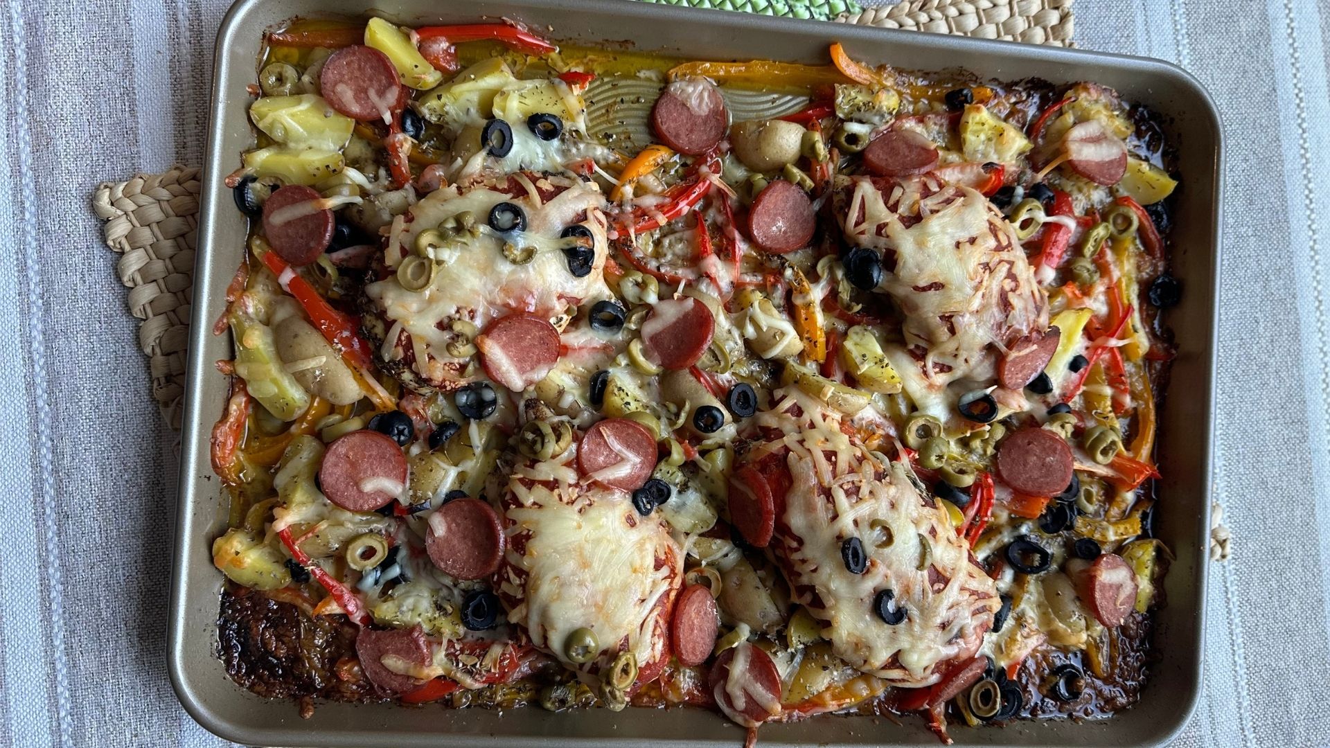 Abbey Sharp's One Pan Gluten-Free, Nut-Free Pizza Chicken