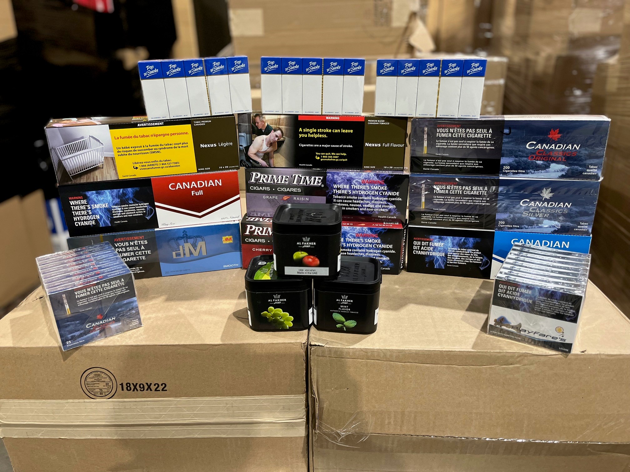 illegal cigarettes bust Illegal tobacco seizures total $12.3 million: AGLC