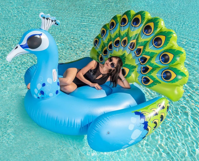 Flotteur De Piscine Géant Pour Adulte - Matelas Gonflable Bronzage Extra Large Bleu