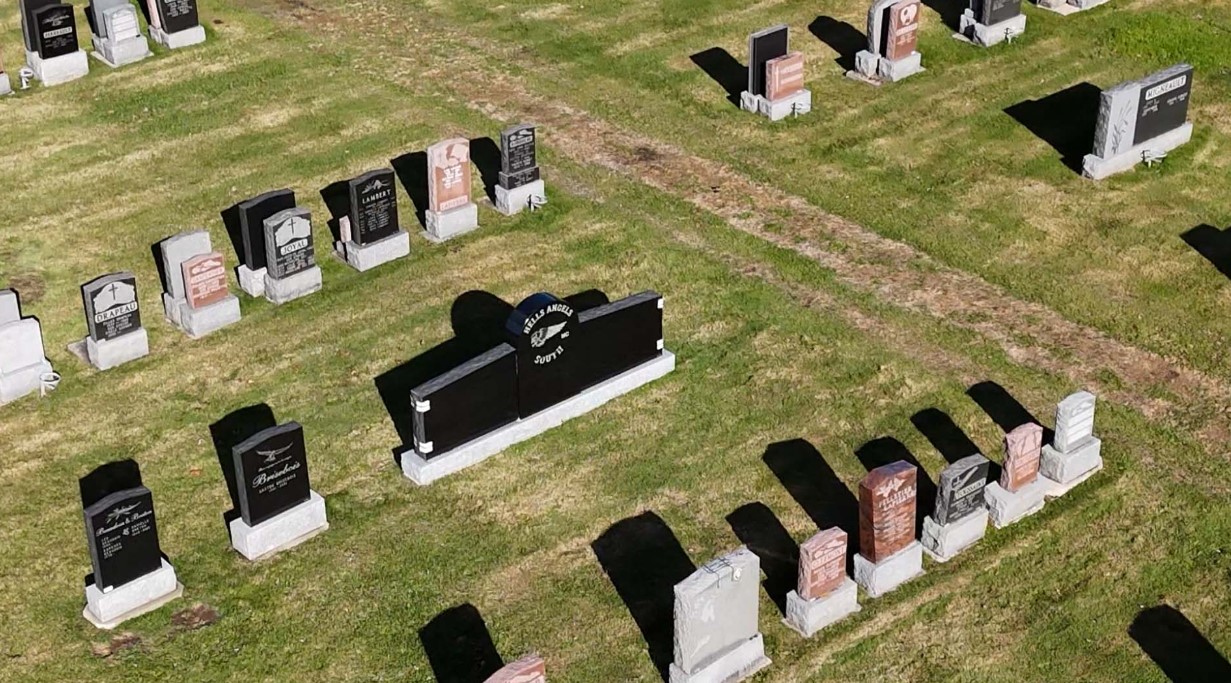 Name of Hells Angels member appears on Montreal tombstone