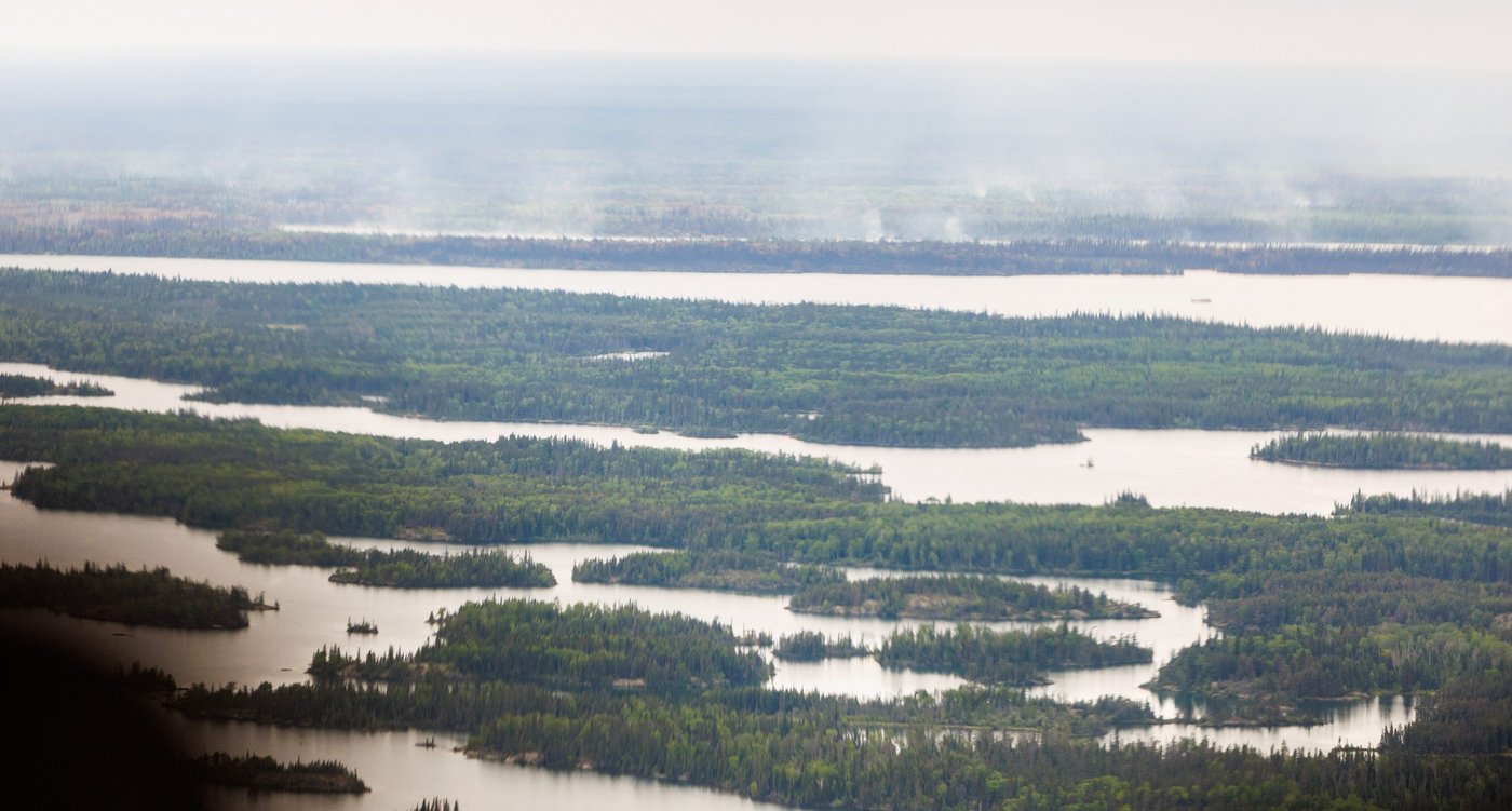 Northern half of Saskatchewan, Manitoba and Ontario are under air quality warnings