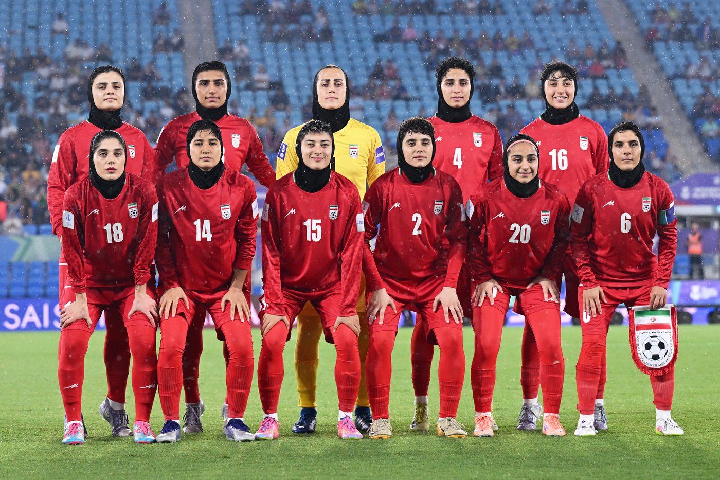 Iran women's soccer team greeted with a 'welcome ceremony' in Tehran