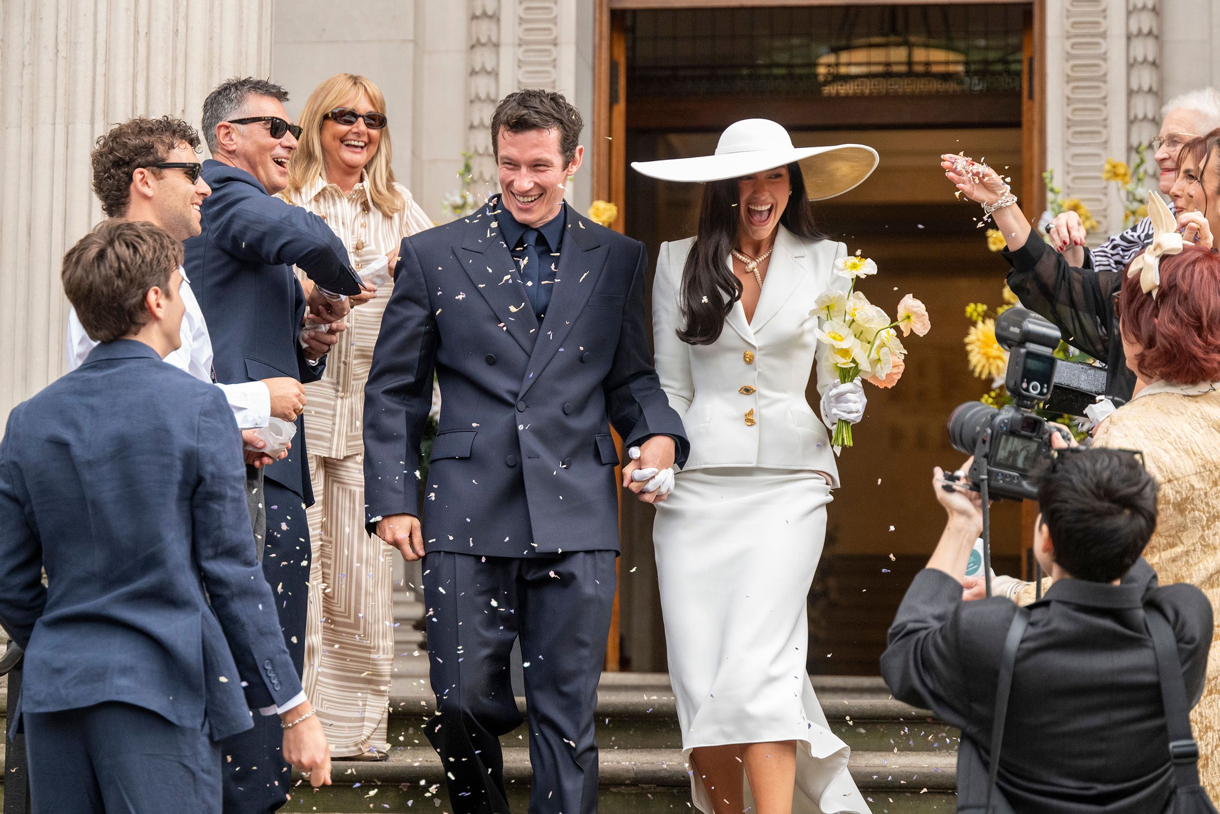 Look of the Week: Dua Lipa channels Bianca Jagger for first wedding look
