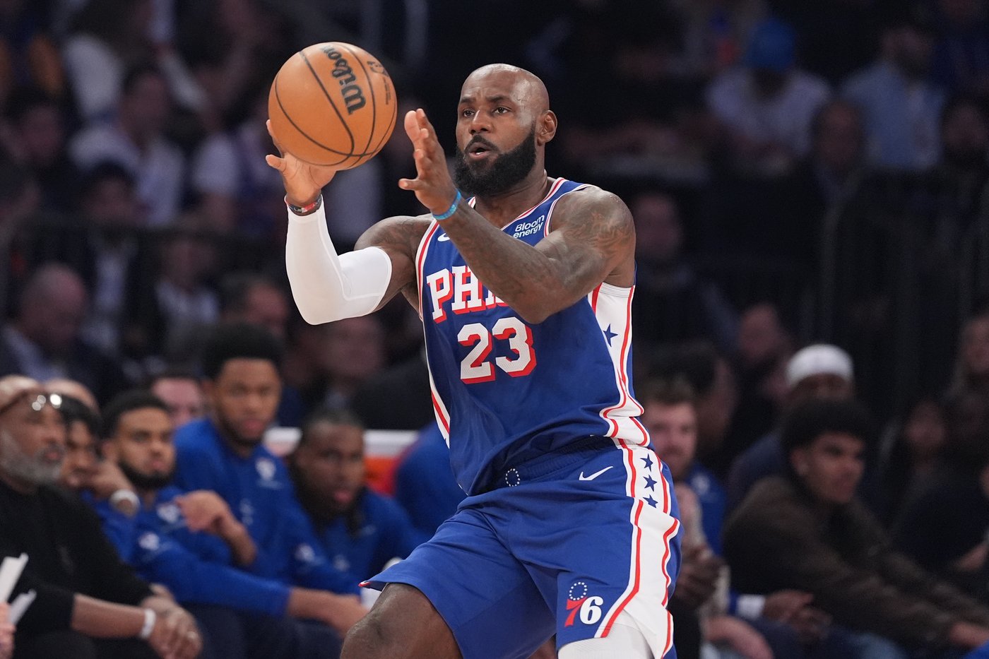 LeBron James opens 24th NBA season hoping for his own banner night with the Philadelphia 76ers