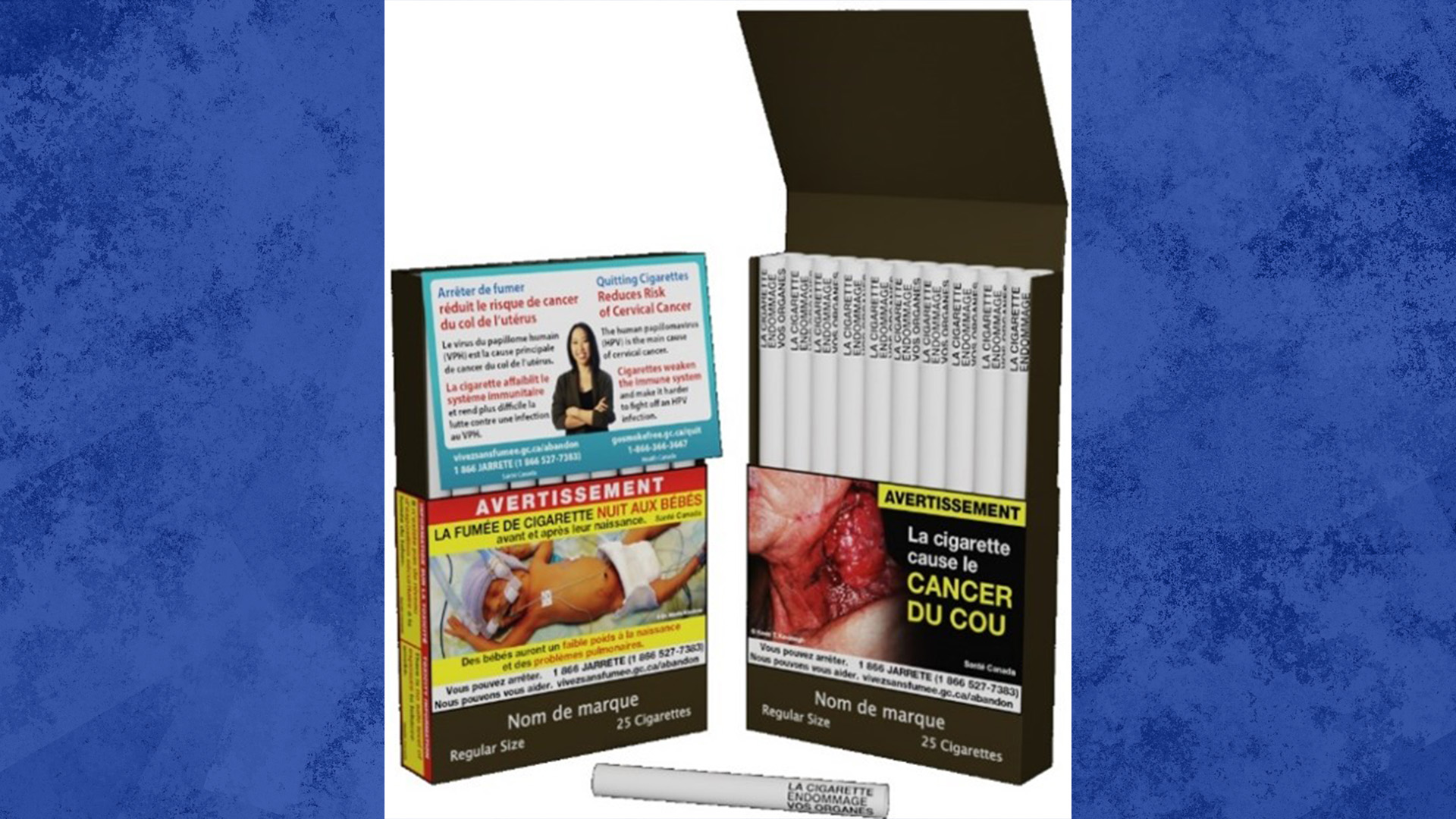 Des avertissements imprims directement sur les cigarettes bientt au Canada