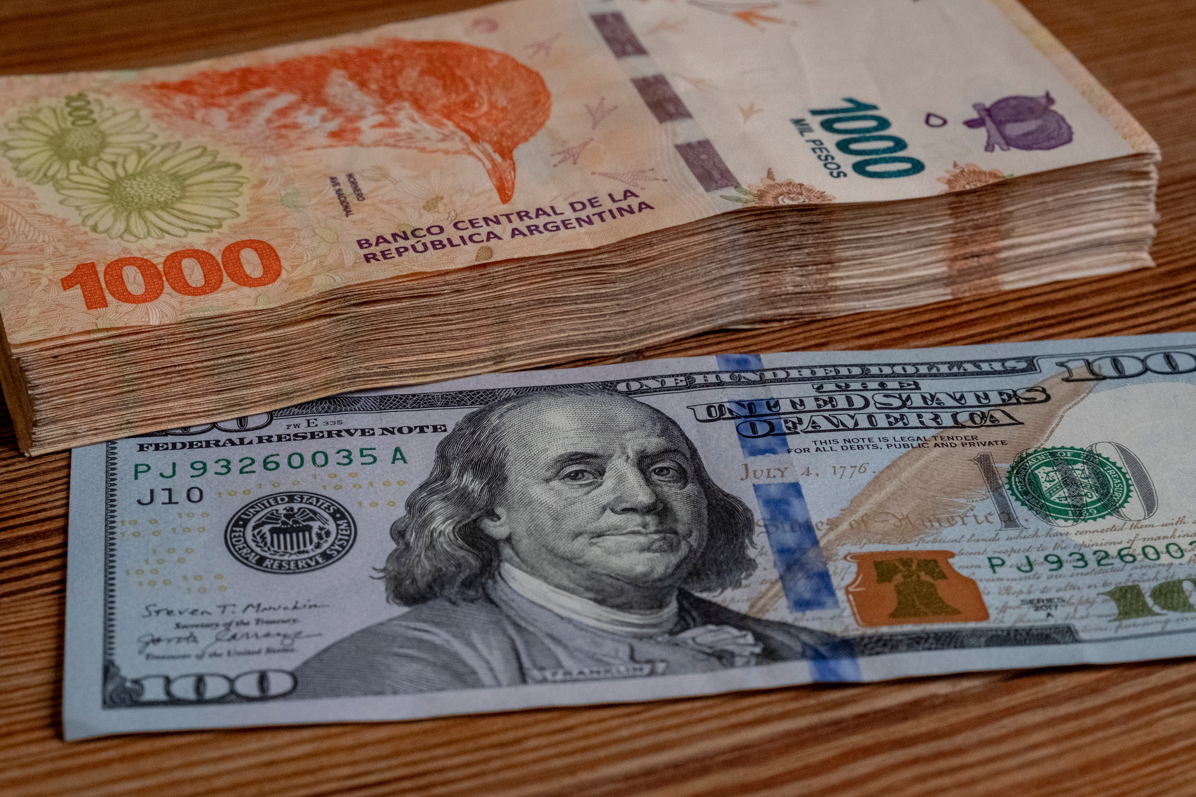 El peso argentino se aprecia y contrasta con debilidad de monedas emergentes por guerra en Irán