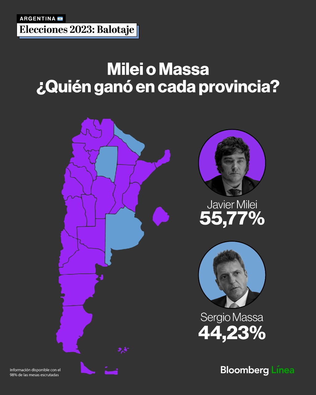 Javier Milei ser presidente c mo vot cada provincia y en cu les