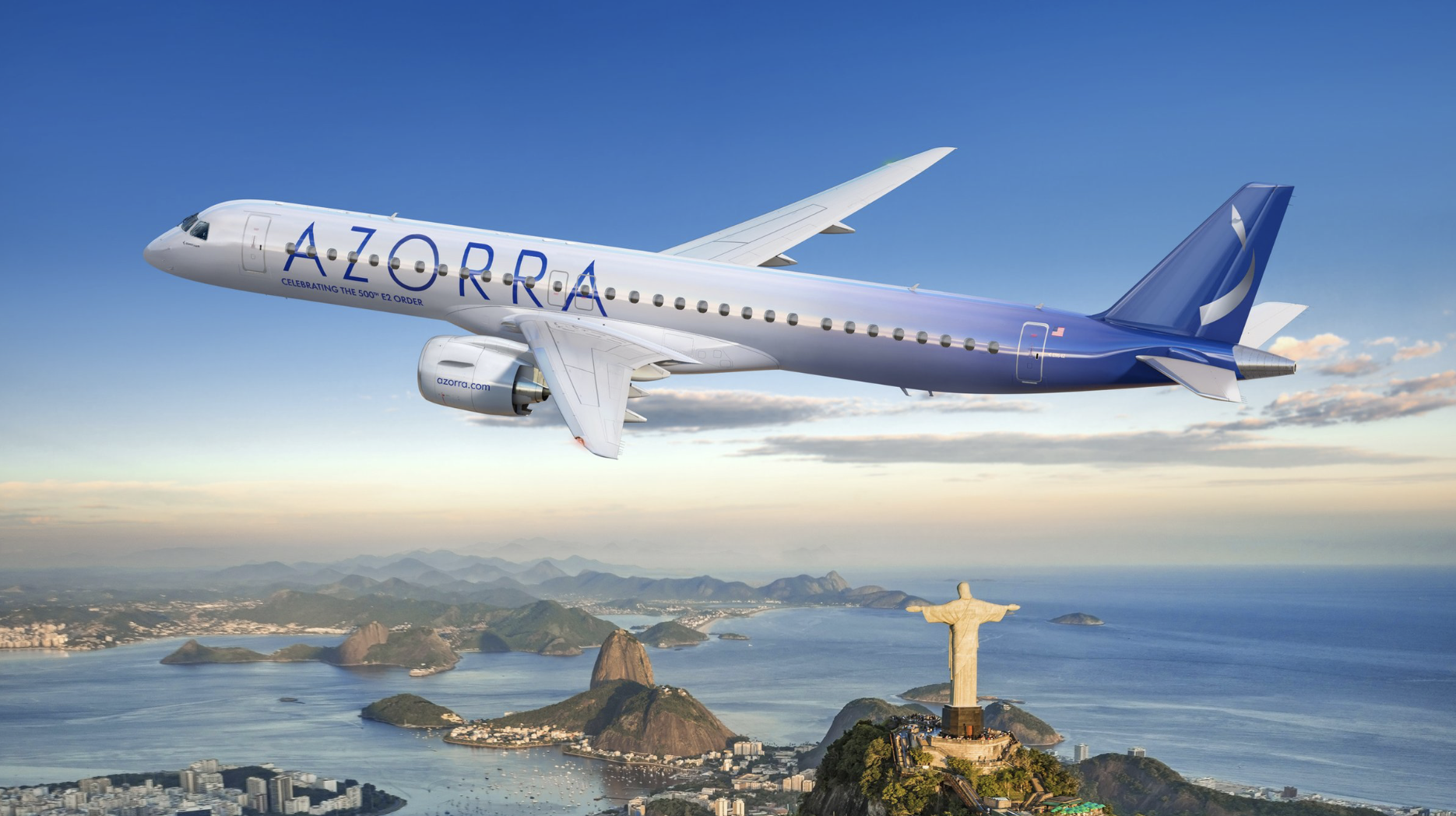 Embraer supera 500 pedidos da família de jatos E2 com novo contrato da Azorra