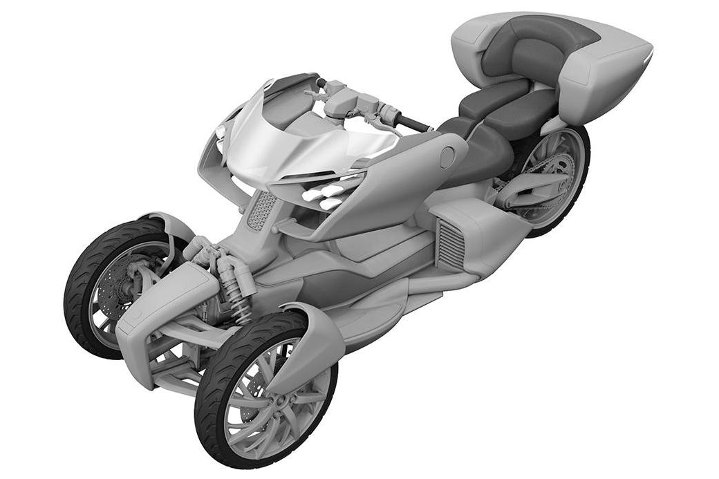 tilting three wheel motorcycle