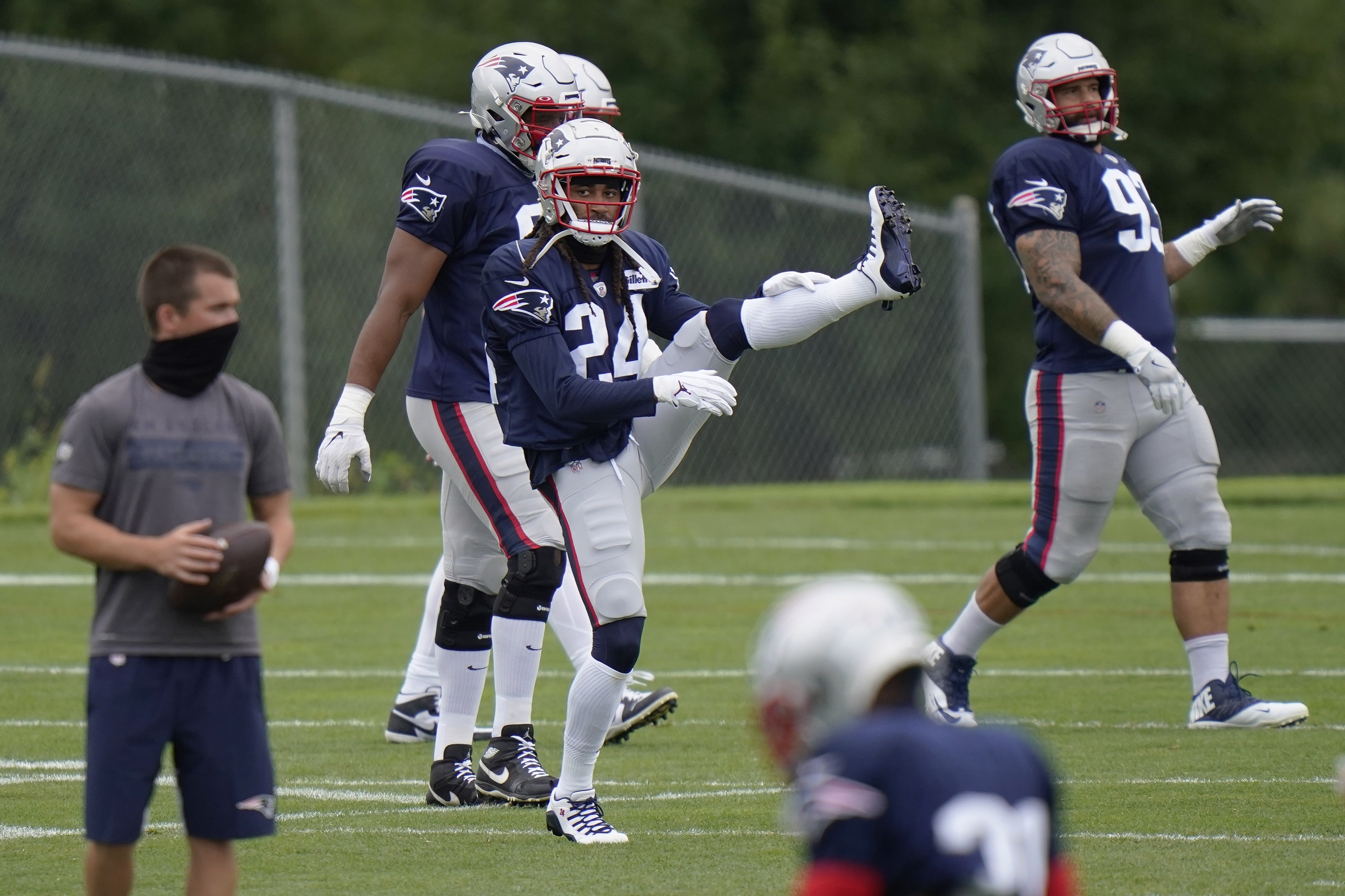 Cam Newton brings the juice to first padded New England Patriots practice 