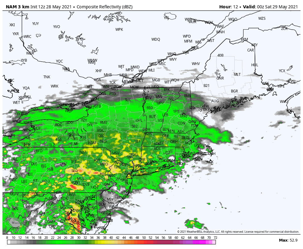 Saturday’s rain will come in from the west and then move out to the east before Sunday’s rain arrives from the south.